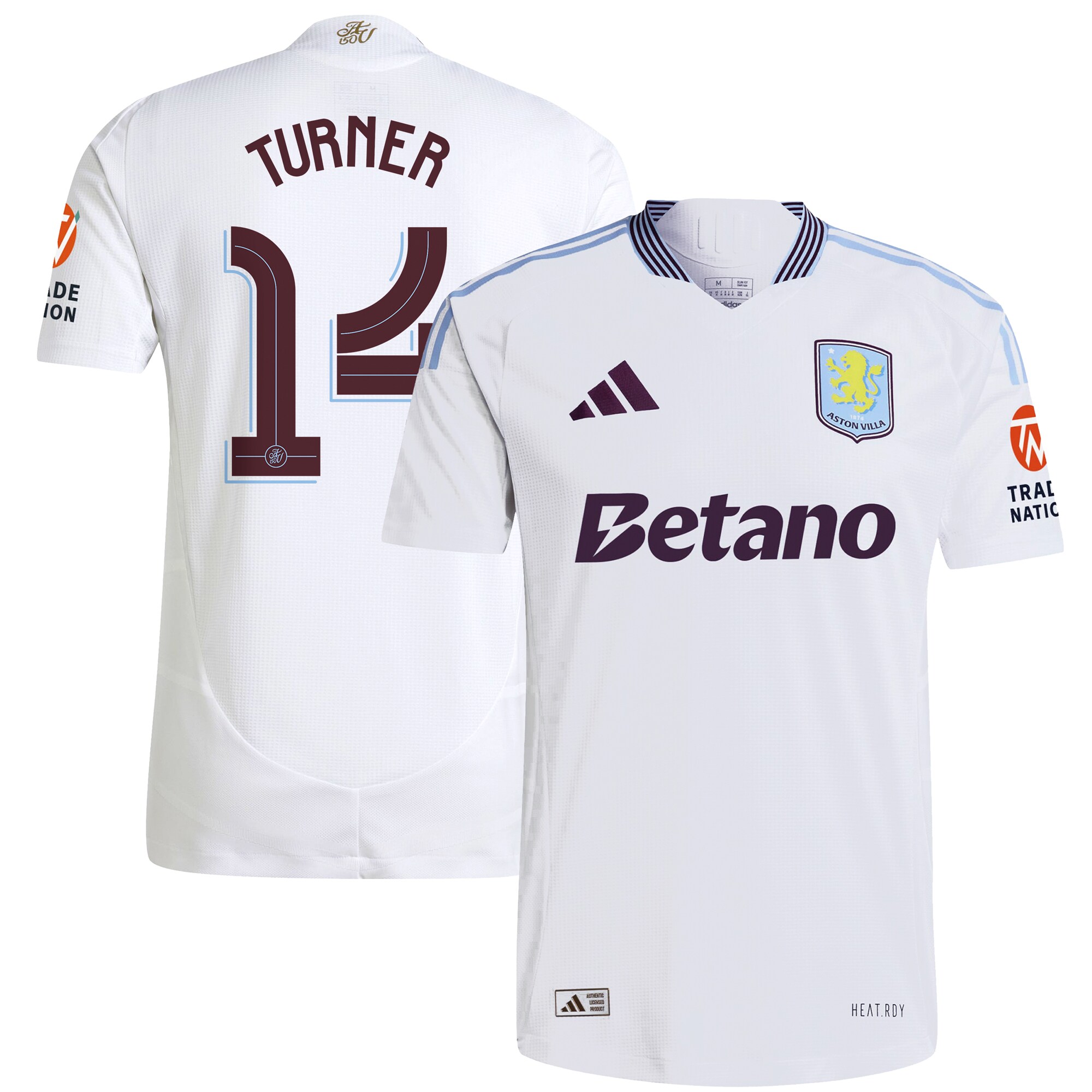 aston villa adidas away authentic shirt 2024-25 with turner 14 cup printing Collection | Aston Villa Jerseys for True Fans