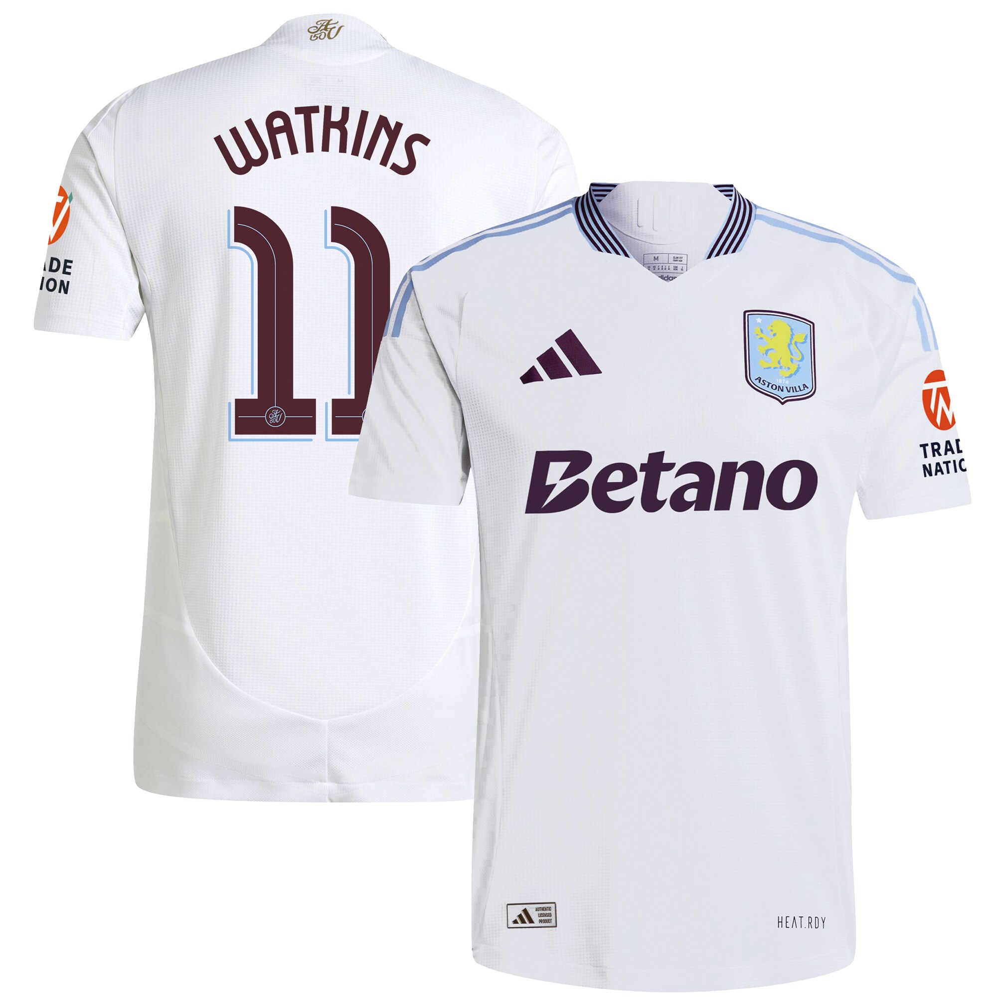 aston villa adidas away authentic shirt 2024-25 with watkins 11 cup printing Collection | Aston Villa Jerseys for True Fans