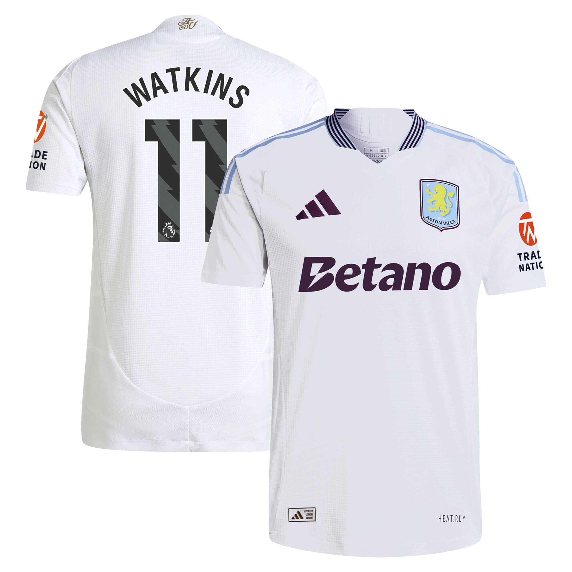 aston villa adidas away authentic shirt 2024-25 with watkins 11 printing Collection | Aston Villa Jerseys for True Fans