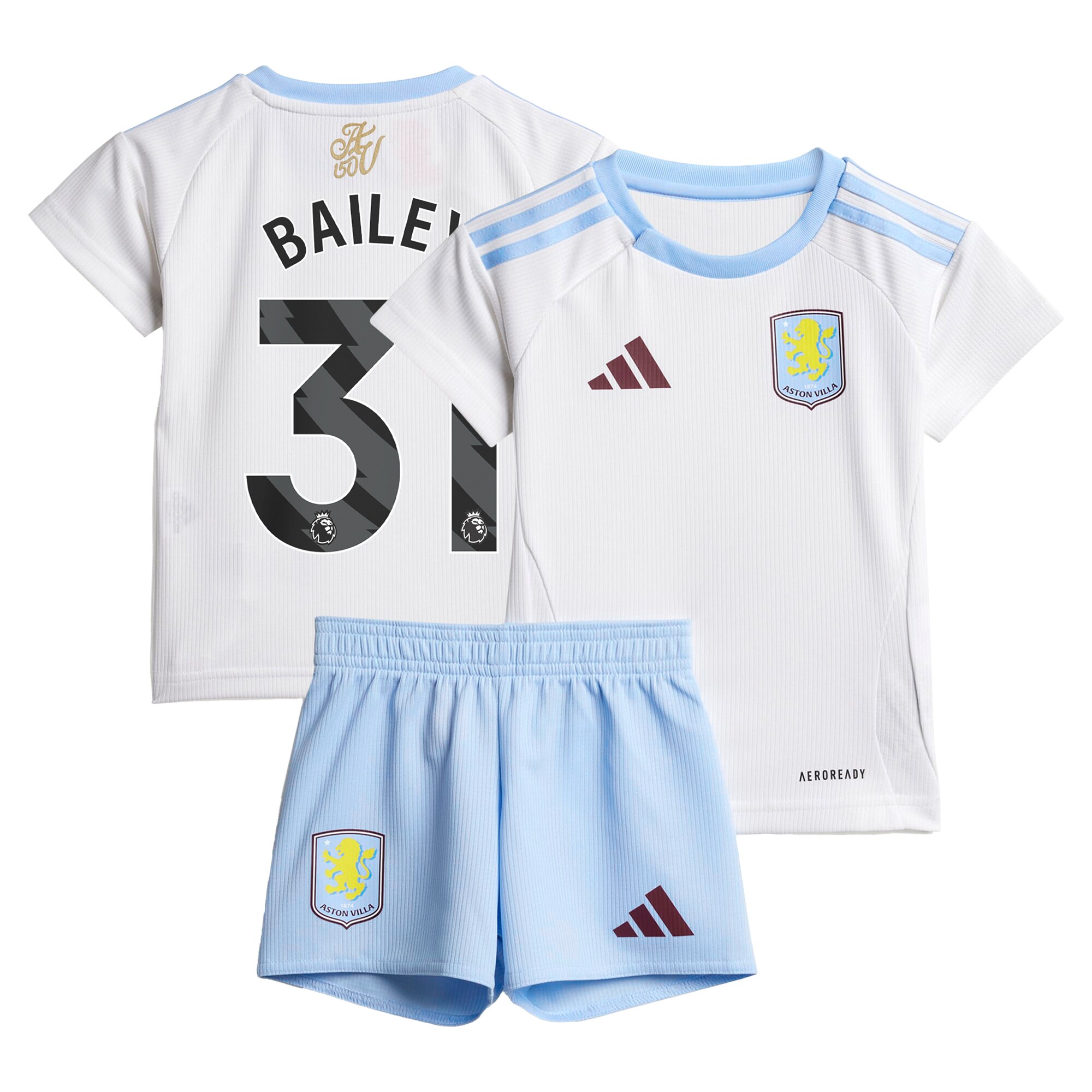 aston villa adidas away baby kit 2024-25 with bailey 31 printing Collection | Aston Villa Jerseys for True Fans