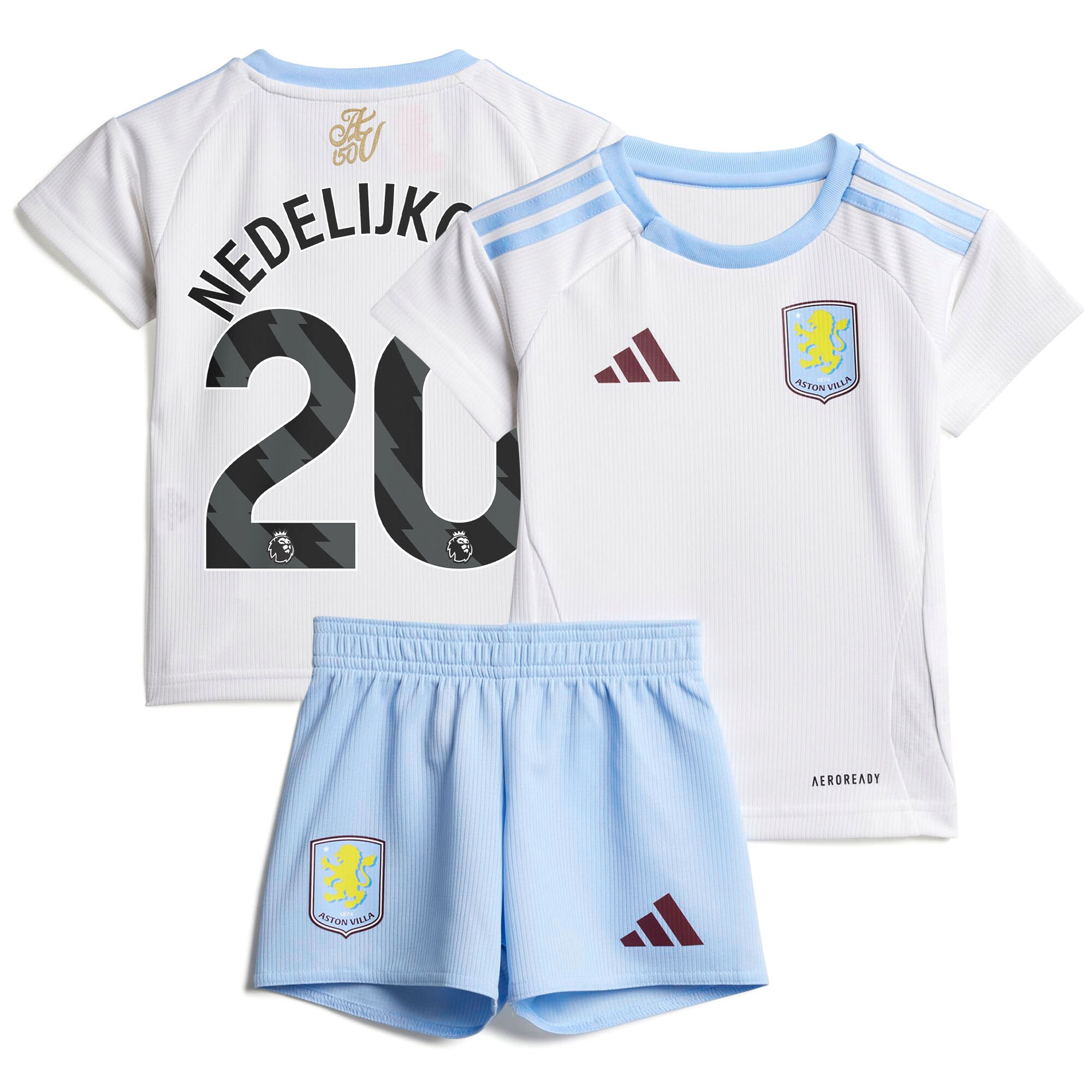 aston villa adidas away baby kit 2024-25 with nedeljković 20 printing Collection | Aston Villa Jerseys for True Fans