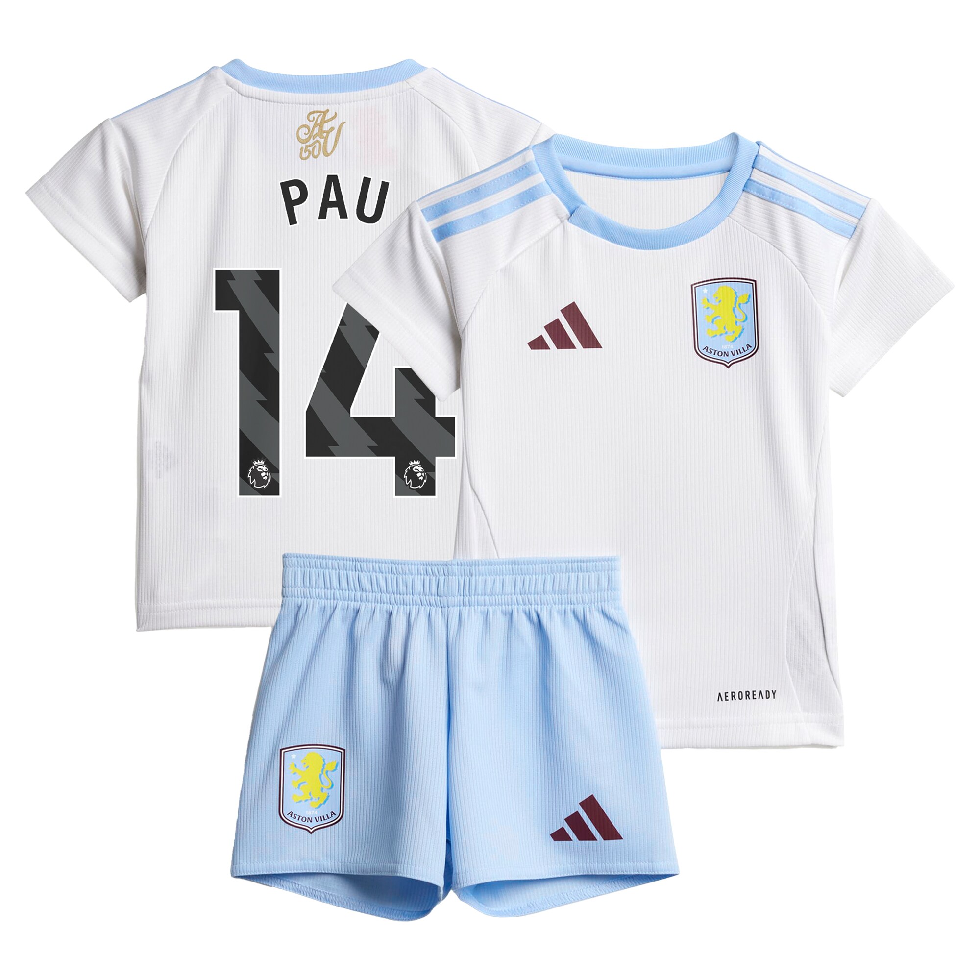 aston villa adidas away baby kit 2024-25 with pau 14 printing Collection | Aston Villa Jerseys for True Fans