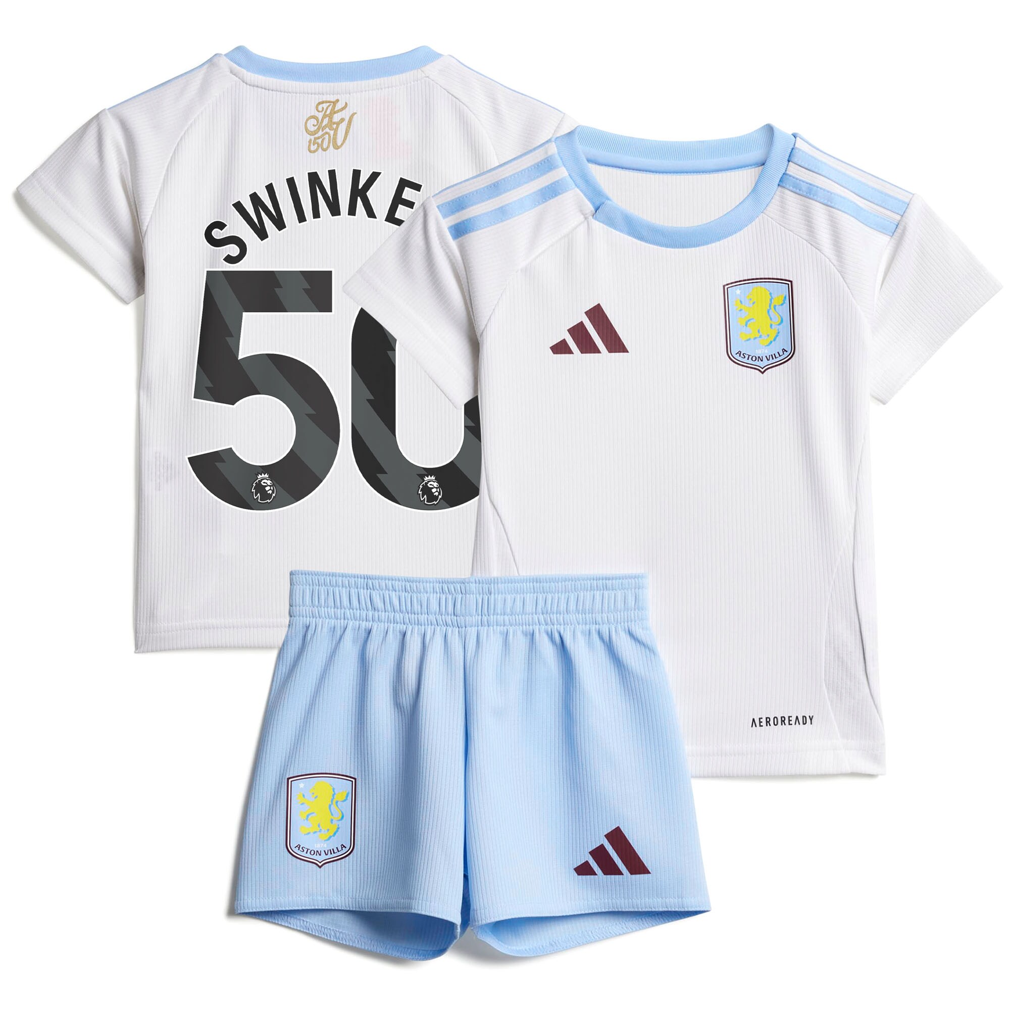 aston villa adidas away baby kit 2024-25 with swinkels 50 printing Collection | Aston Villa Jerseys for True Fans