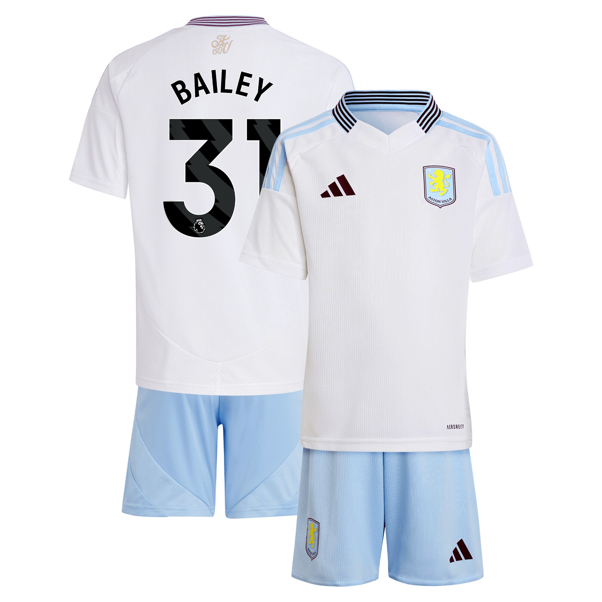 aston villa adidas away mini kit 2024-25 with bailey 31 printing Collection | Aston Villa Jerseys for True Fans