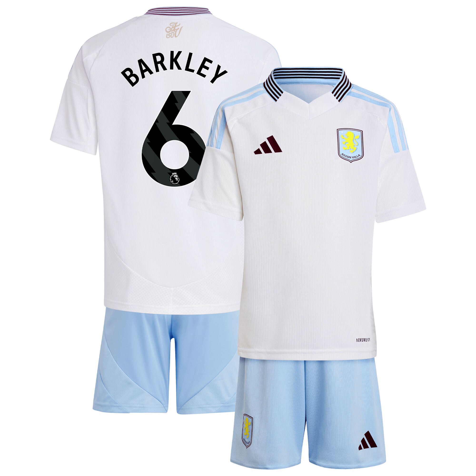 aston villa adidas away mini kit 2024-25 with barkley 6 printing Collection | Aston Villa Jerseys for True Fans