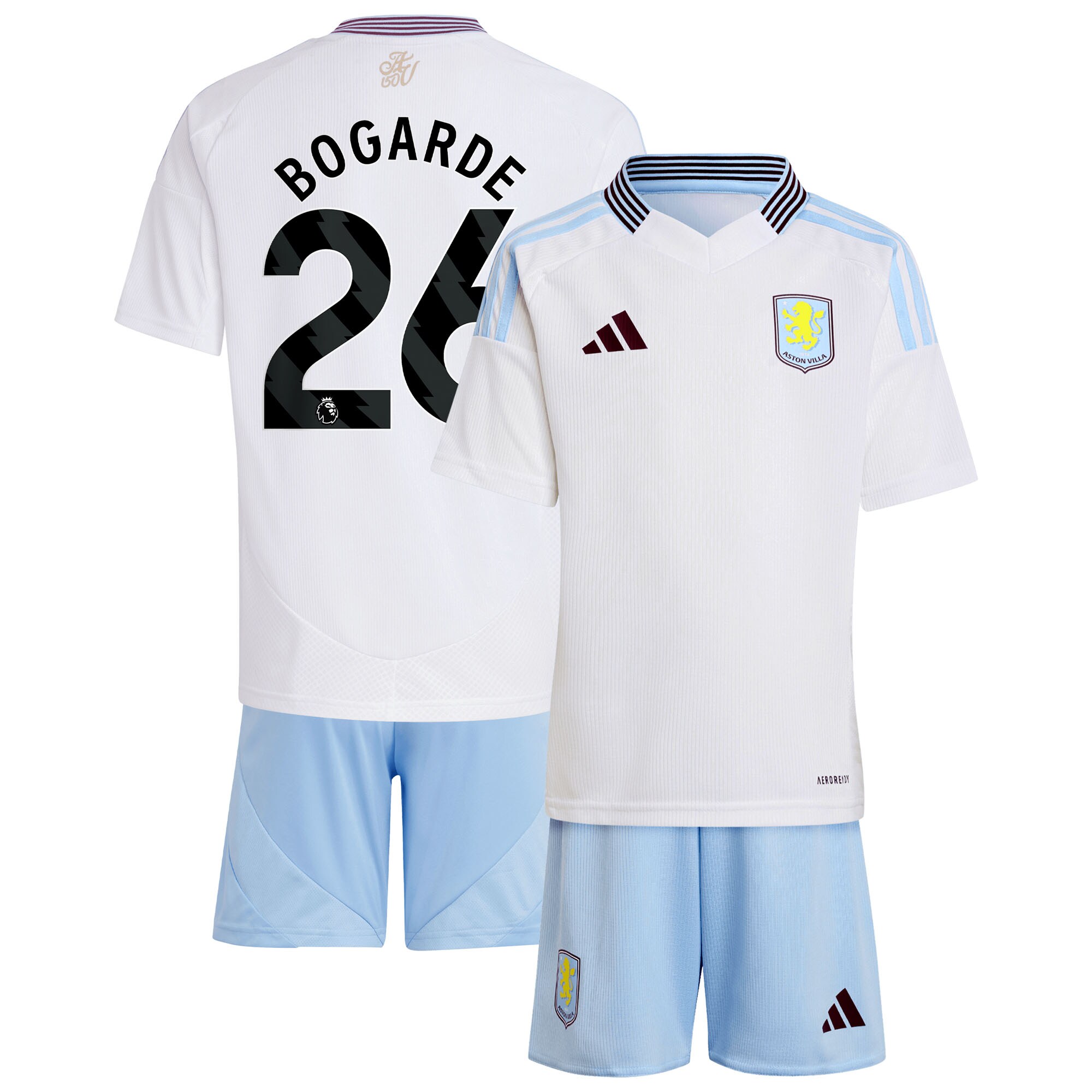aston villa adidas away mini kit 2024-25 with bogarde 26 printing Collection | Aston Villa Jerseys for True Fans