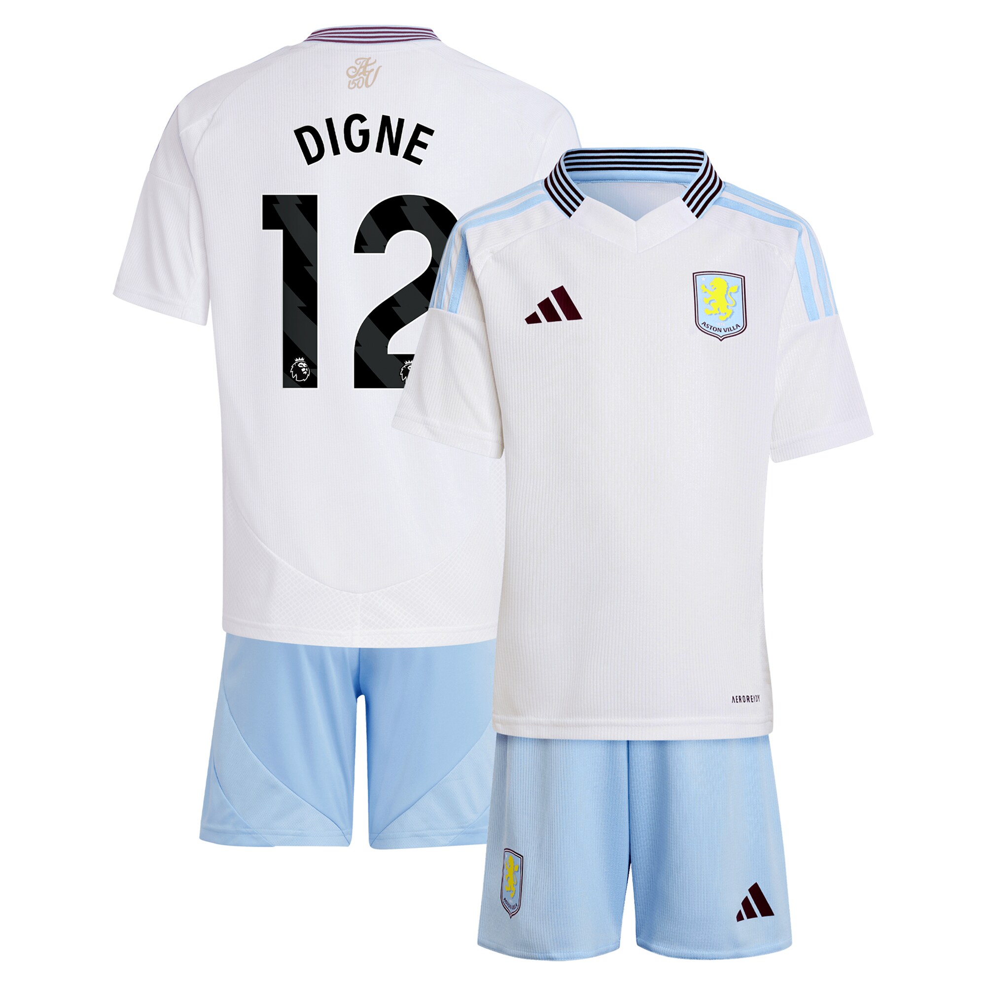 aston villa adidas away mini kit 2024-25 with digne 12 printing Collection | Aston Villa Jerseys for True Fans
