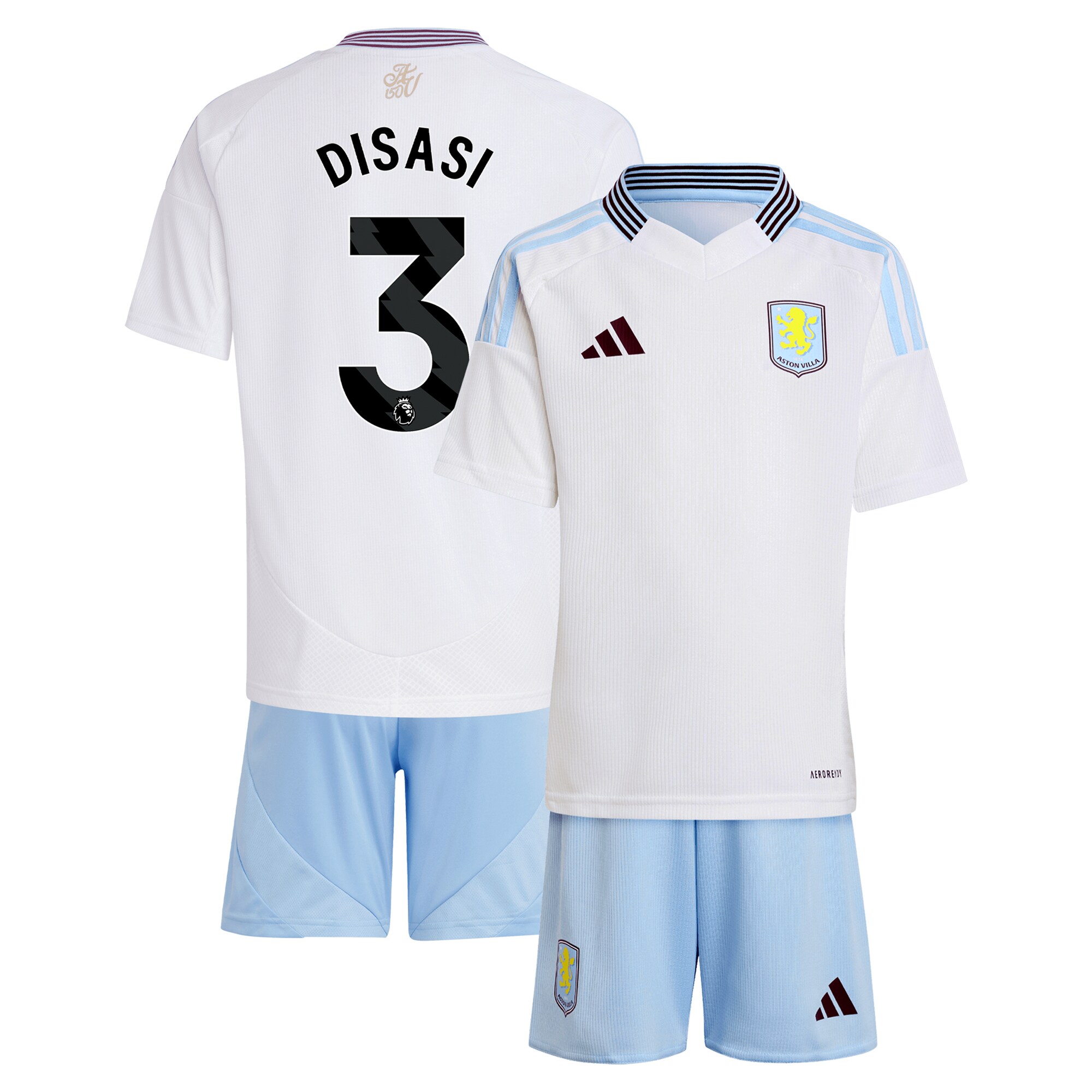 aston villa adidas away mini kit 2024-25 with disasi 3 printing Collection | Aston Villa Jerseys for True Fans