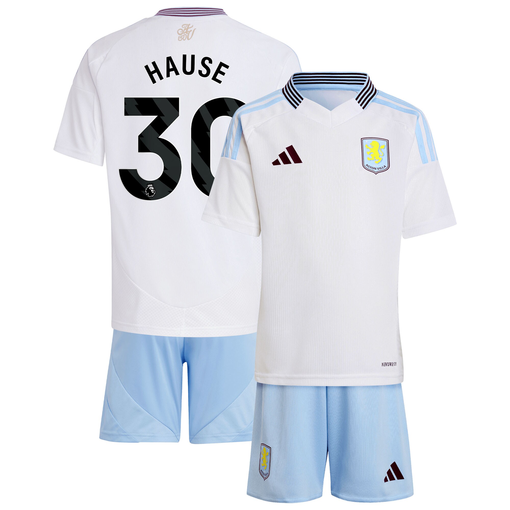 aston villa adidas away mini kit 2024-25 with hause 30 printing Collection | Aston Villa Jerseys for True Fans