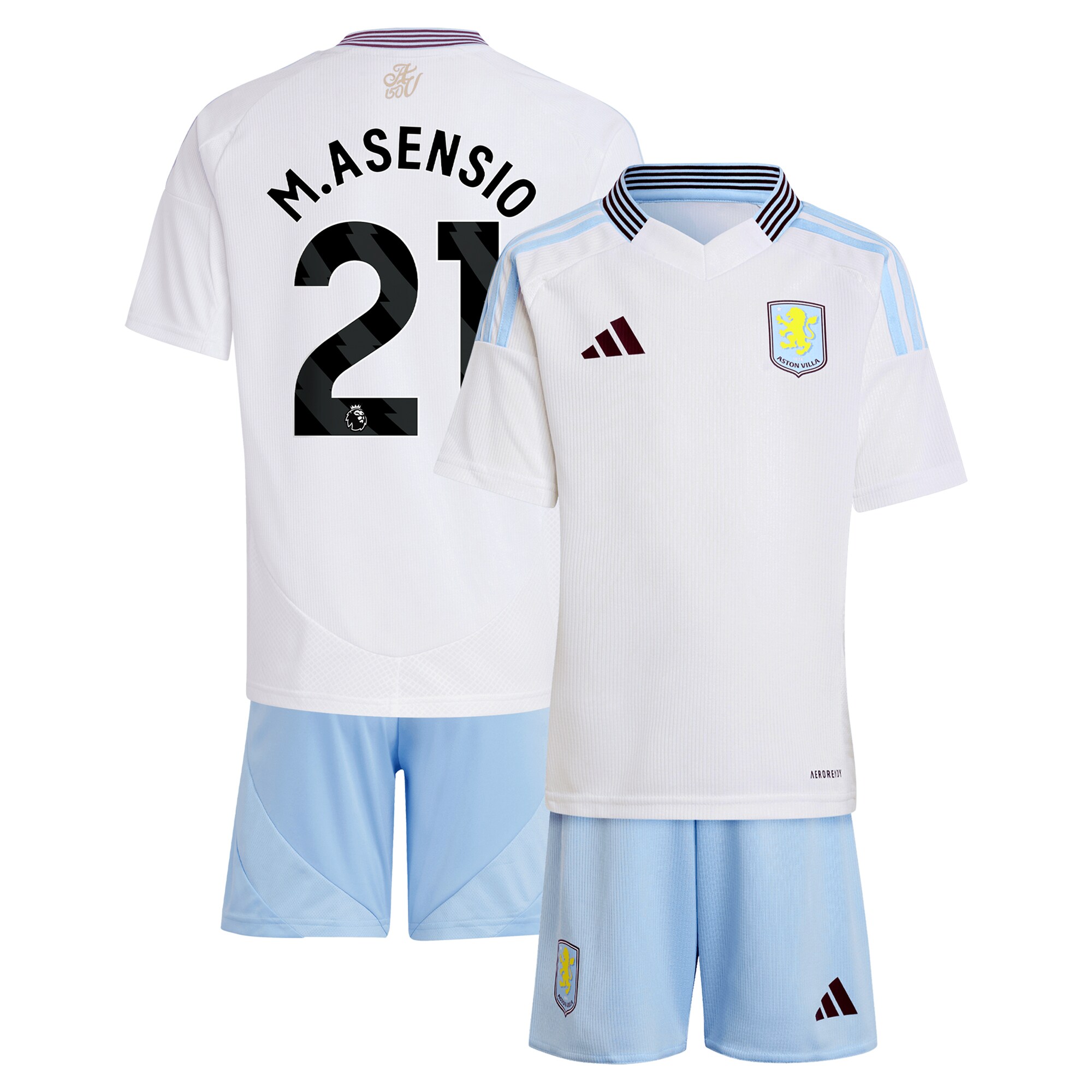aston villa adidas away mini kit 2024-25 with m.asensio 21 printing Collection | Aston Villa Jerseys for True Fans