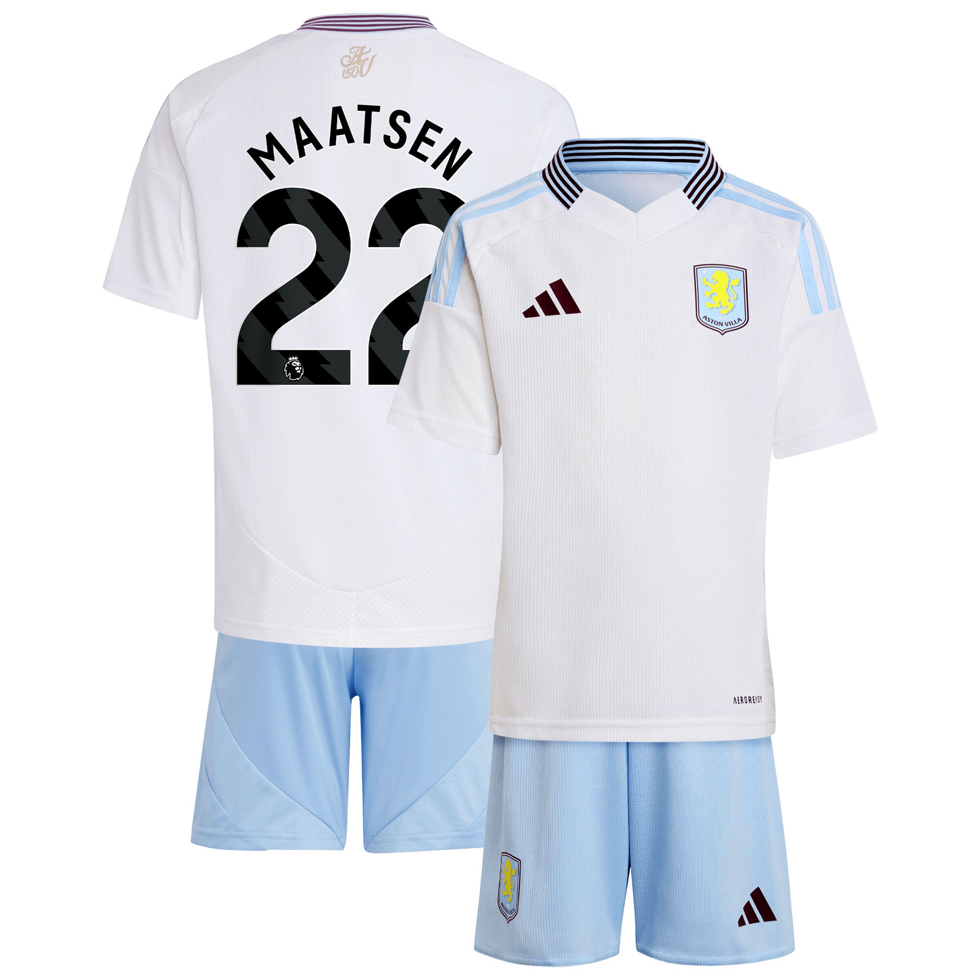 aston villa adidas away mini kit 2024-25 with maatsen 22 printing Collection | Aston Villa Jerseys for True Fans