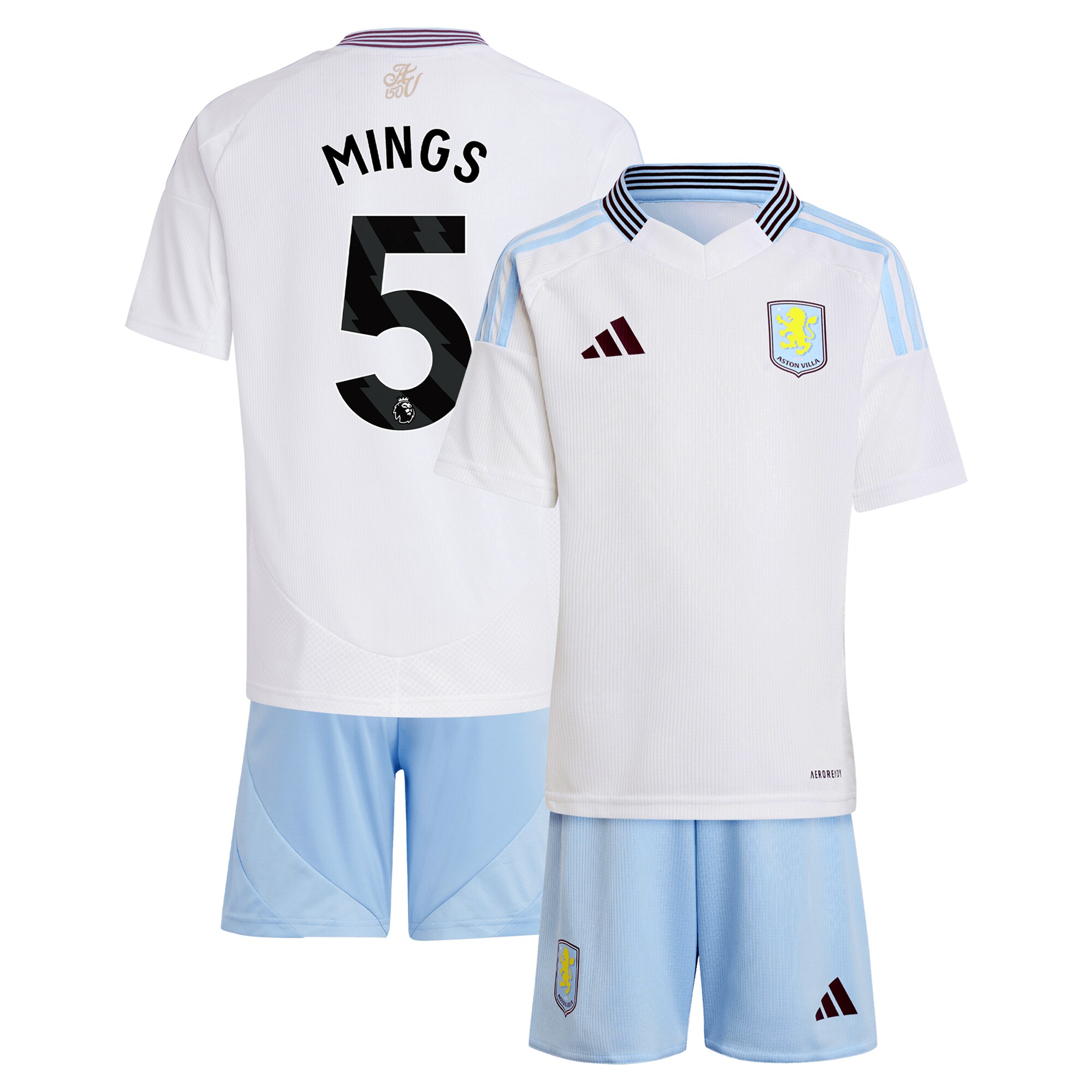 aston villa adidas away mini kit 2024-25 with mings 5 printing Collection | Aston Villa Jerseys for True Fans