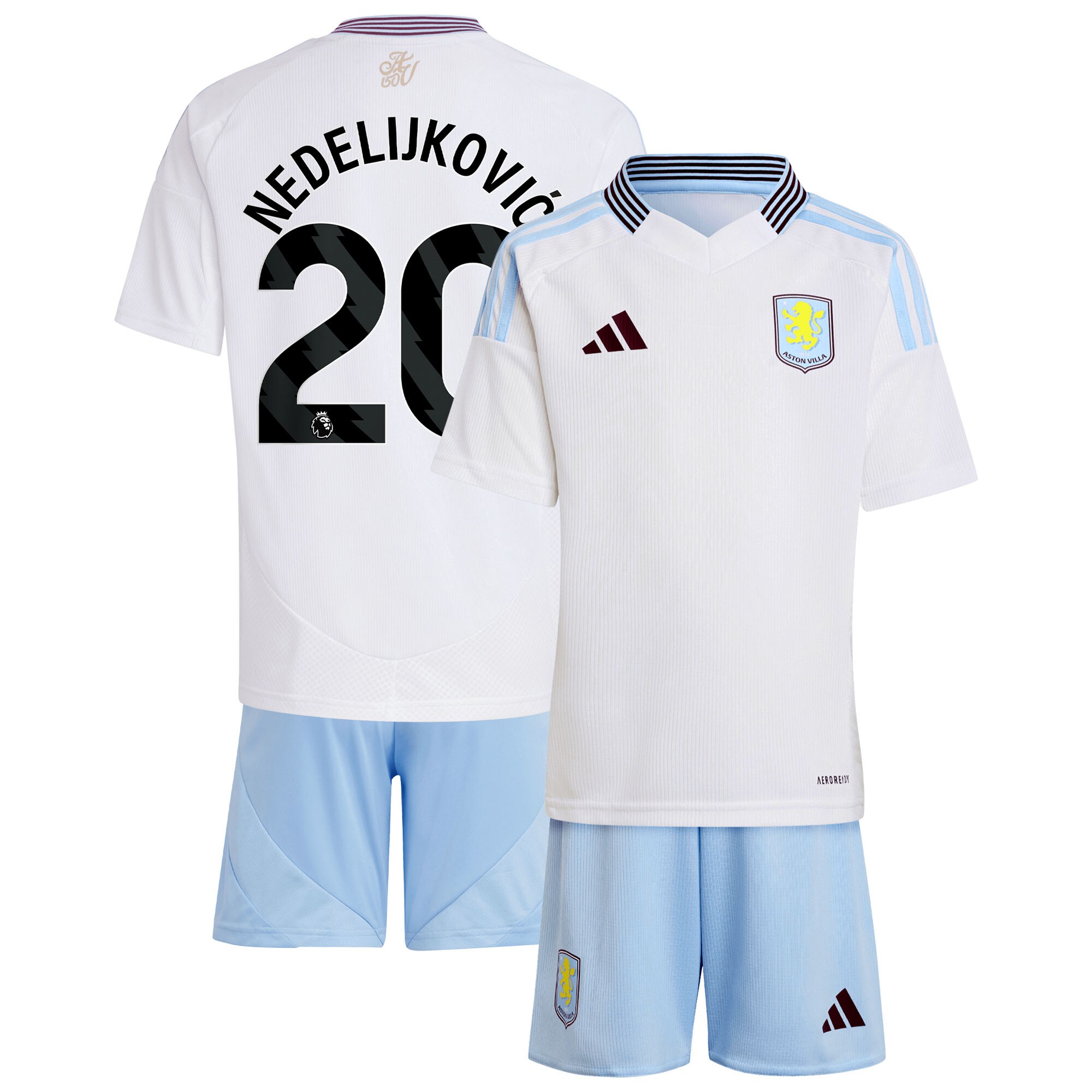 aston villa adidas away mini kit 2024-25 with nedeljković 20 printing Collection | Aston Villa Jerseys for True Fans
