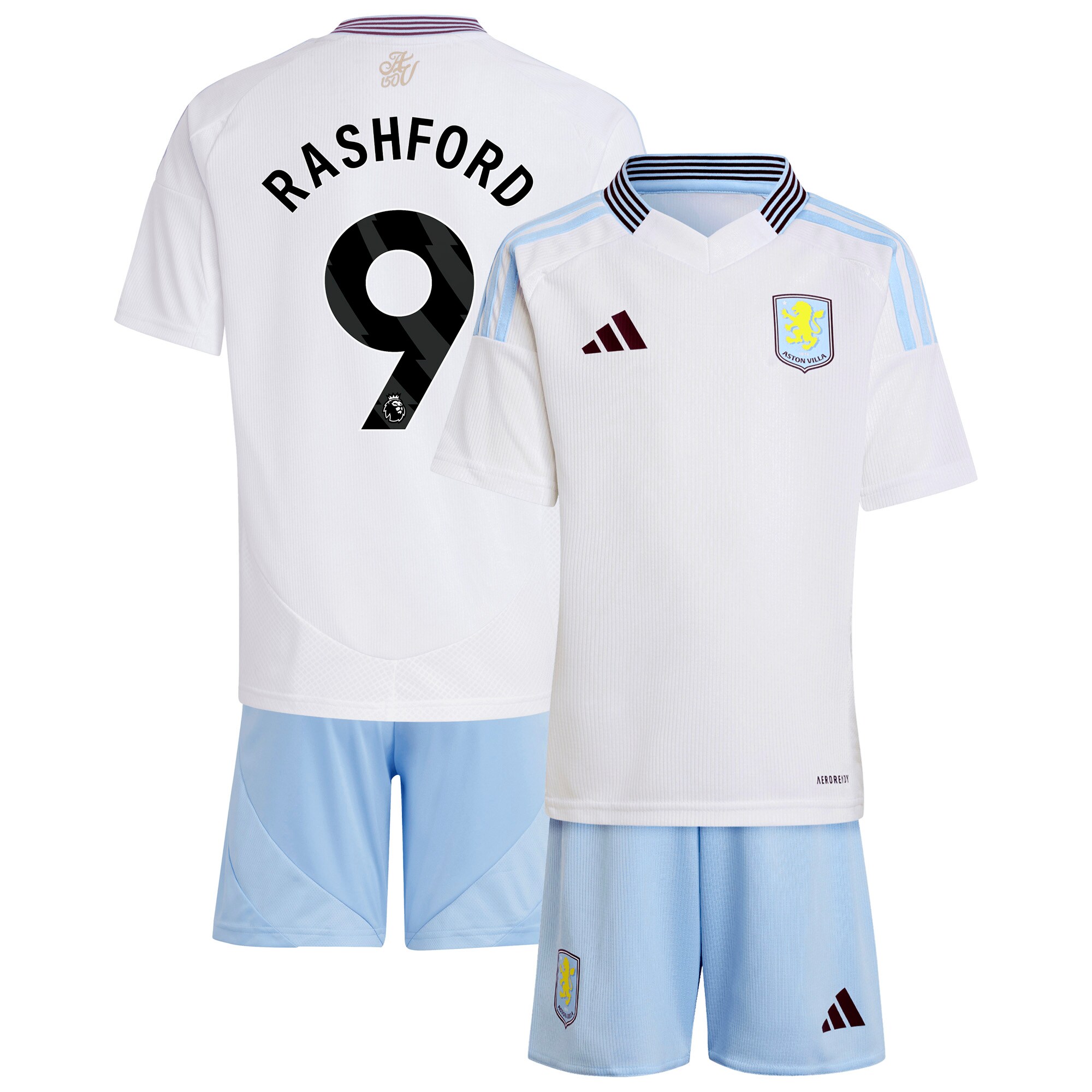 aston villa adidas away mini kit 2024-25 with rashford 9 printing Collection | Aston Villa Jerseys for True Fans