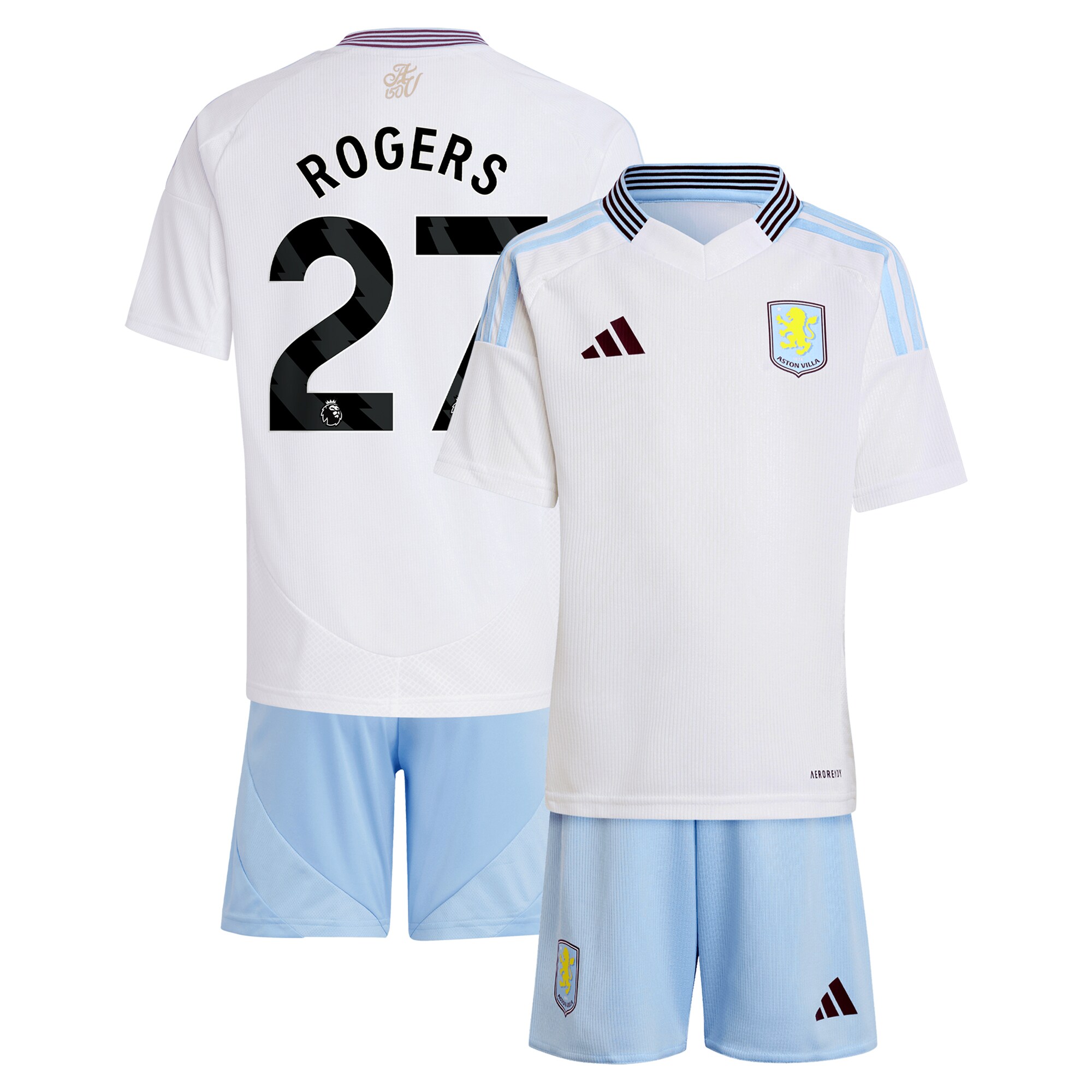 aston villa adidas away mini kit 2024-25 with rogers 27 printing Collection | Aston Villa Jerseys for True Fans