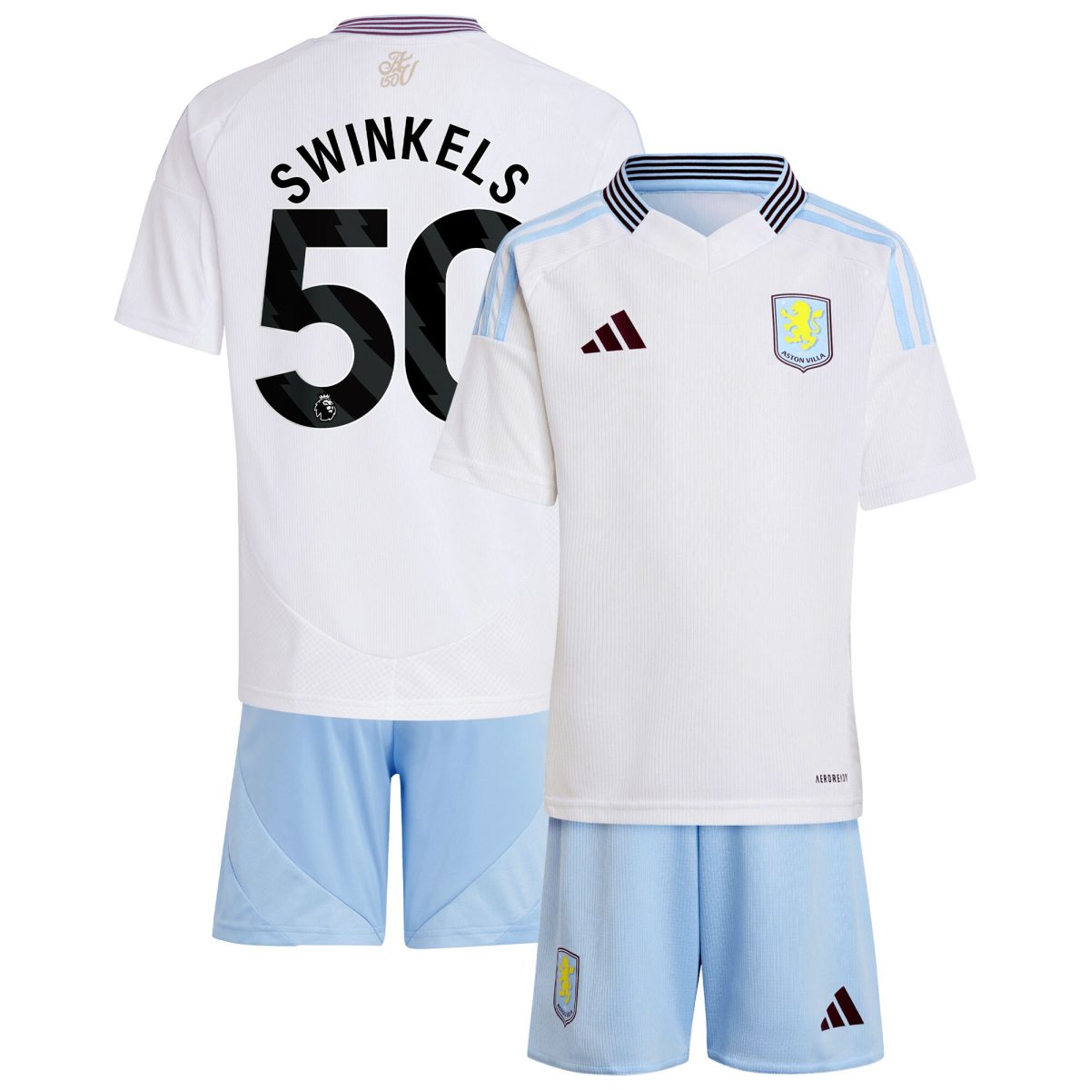 aston villa adidas away mini kit 2024-25 with swinkels 50 printing Collection | Aston Villa Jerseys for True Fans