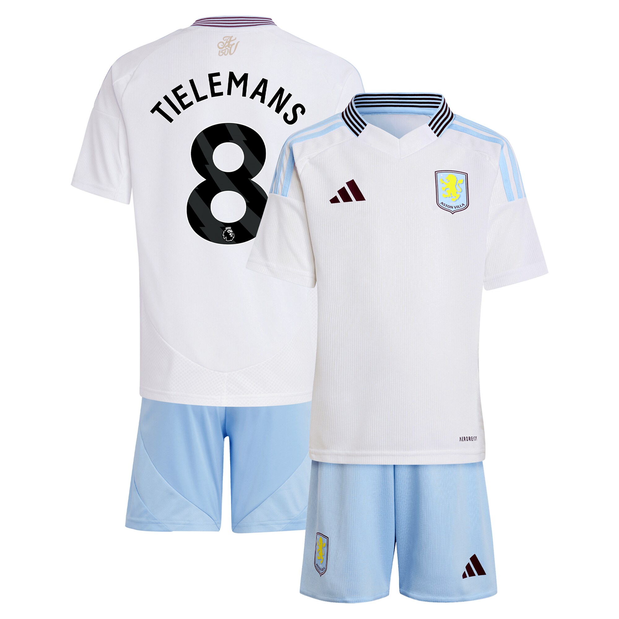 aston villa adidas away mini kit 2024-25 with tielemans 8 printing Collection | Aston Villa Jerseys for True Fans