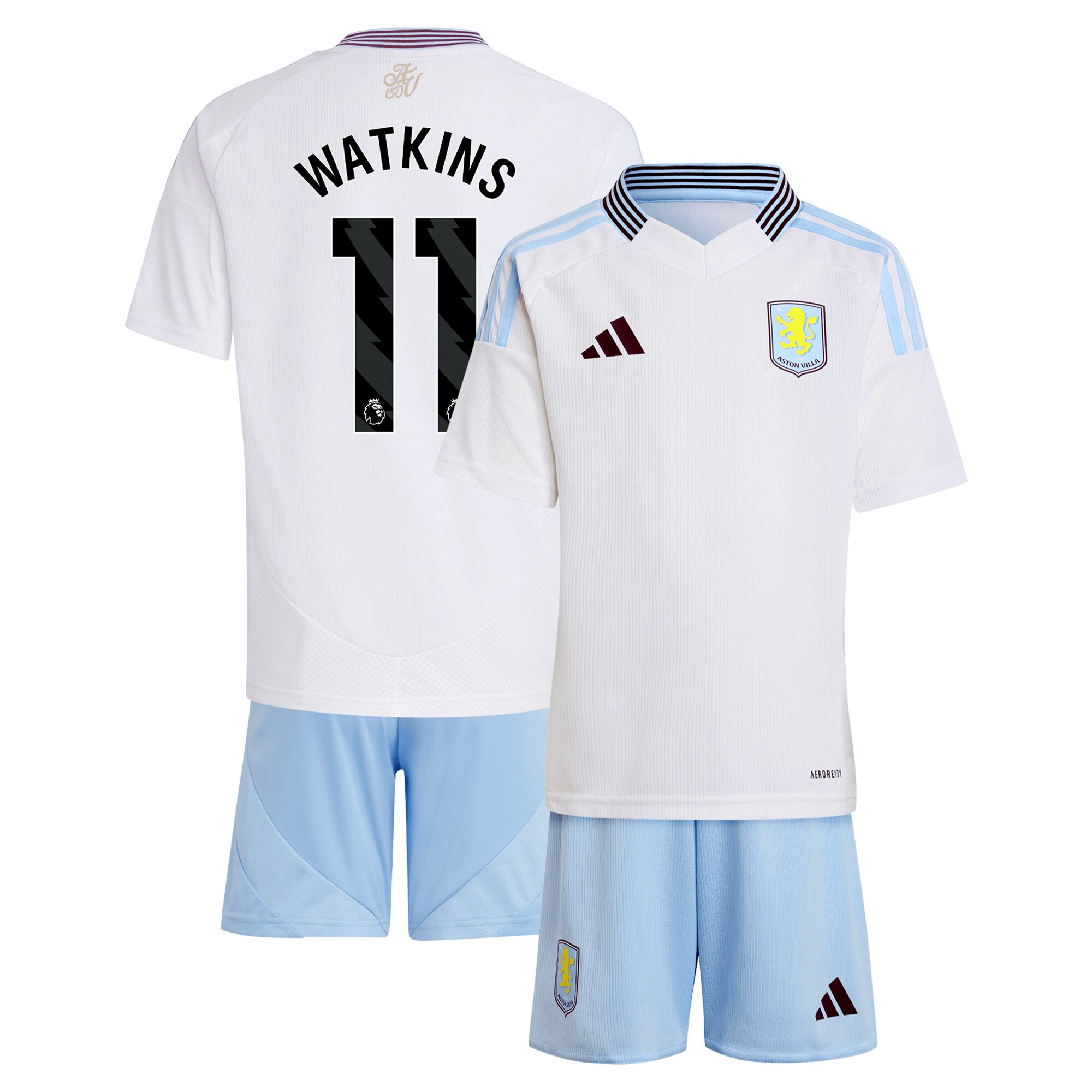 aston villa adidas away mini kit 2024-25 with watkins 11 printing Collection | Aston Villa Jerseys for True Fans