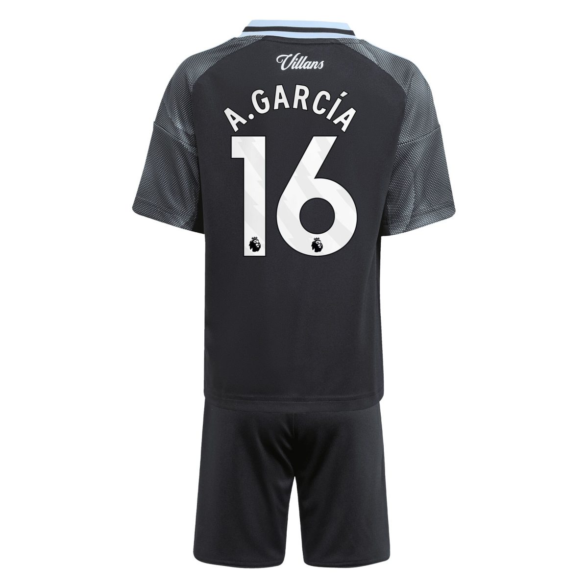 aston villa adidas away mini kit 2025-26 with a.garcía 16 printing Collection | Aston Villa Jerseys for True Fans