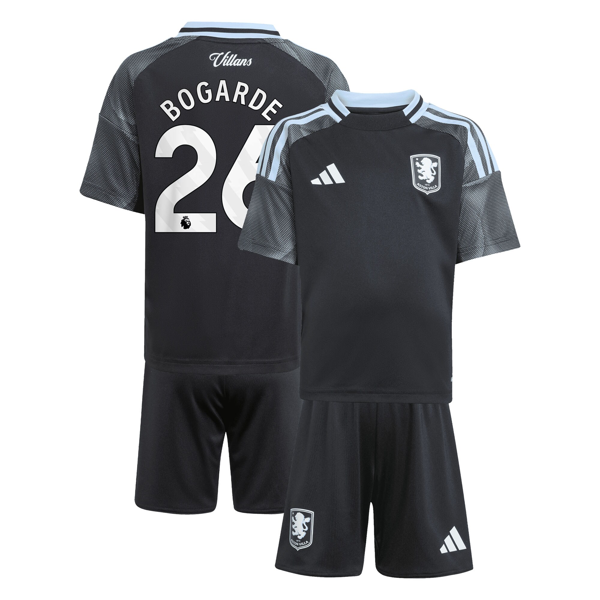 aston villa adidas away mini kit 2025-26 with bogarde 26 printing Collection | Aston Villa Jerseys for True Fans