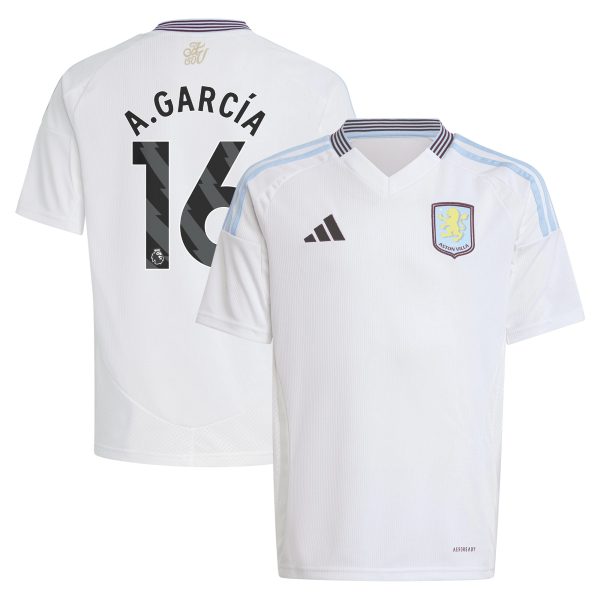 aston villa adidas away shirt 2024-25 – kids with a.garcía 16 printing Collection | Aston Villa Jerseys for True Fans