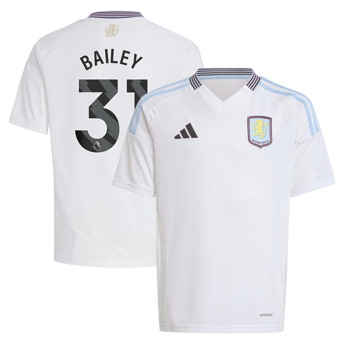 aston villa adidas away shirt 2024-25 – kids with bailey 31 printing Collection | Aston Villa Jerseys for True Fans