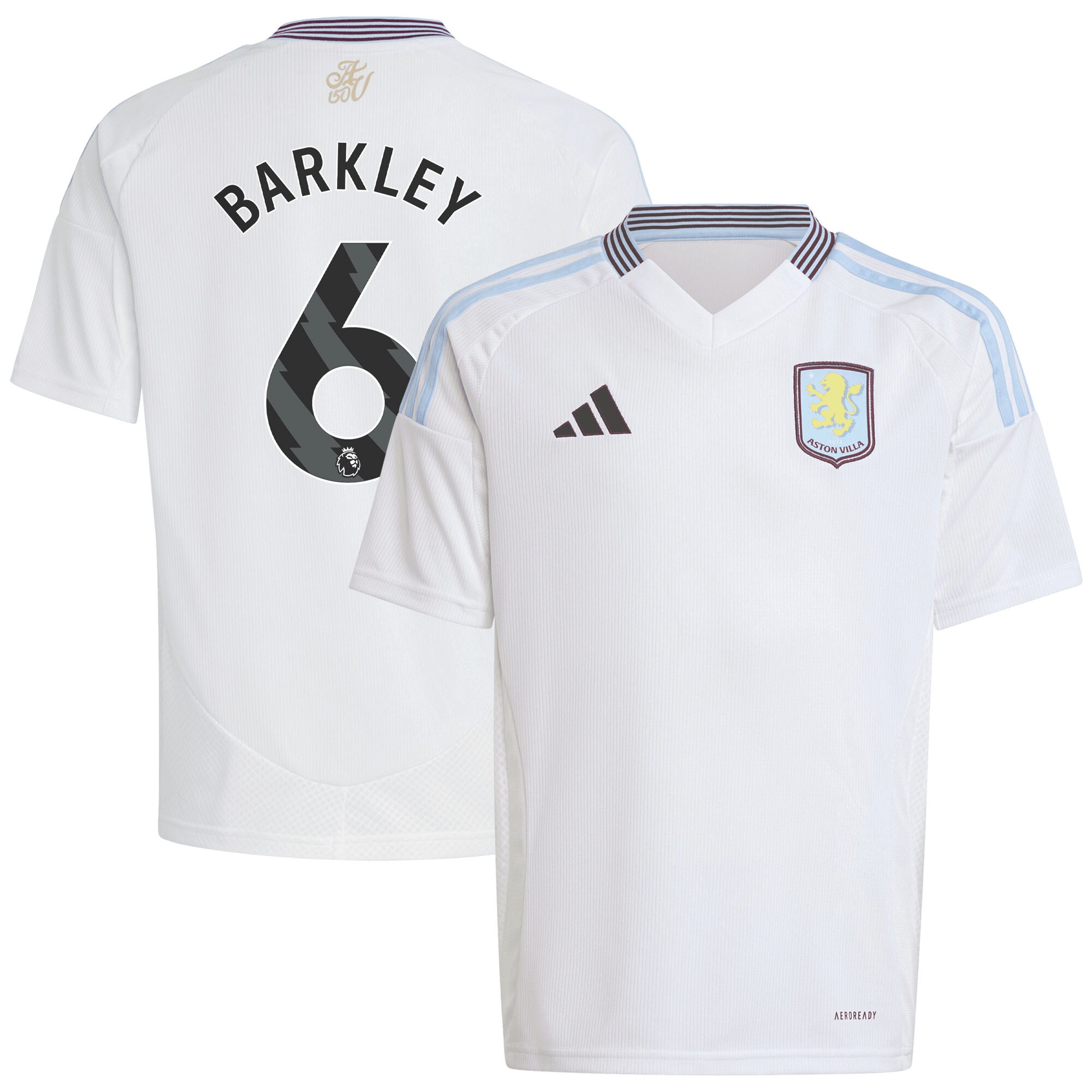 aston villa adidas away shirt 2024-25 – kids with barkley 6 printing Collection | Aston Villa Jerseys for True Fans