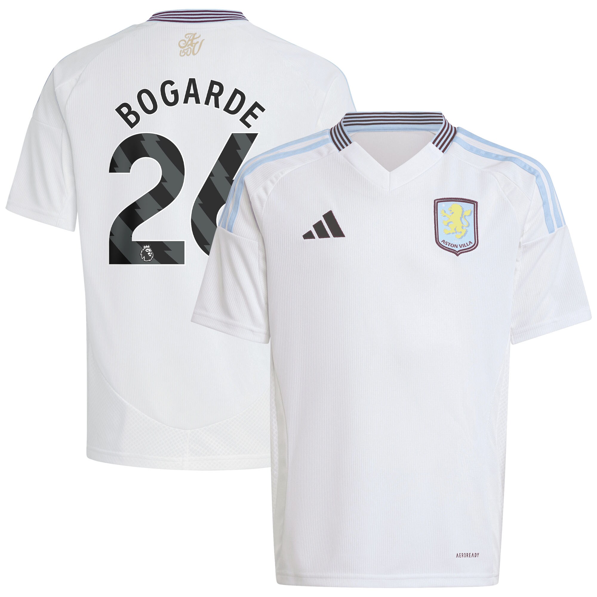 aston villa adidas away shirt 2024-25 – kids with bogarde 26 printing Collection | Aston Villa Jerseys for True Fans