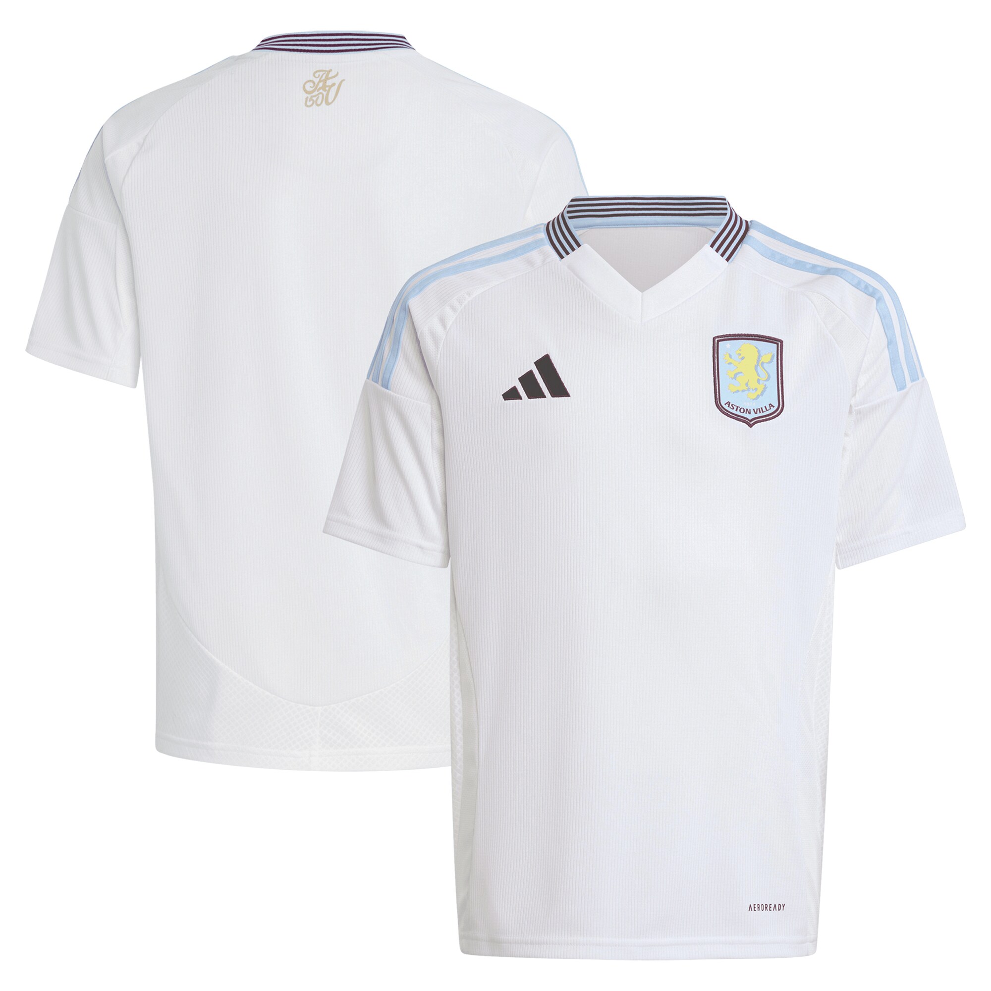 aston villa adidas away shirt 2024-25 – kids with custom printing Collection | Aston Villa Jerseys for True Fans