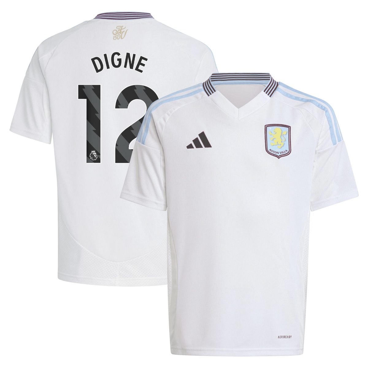 aston villa adidas away shirt 2024-25 – kids with digne 12 printing Collection | Aston Villa Jerseys for True Fans