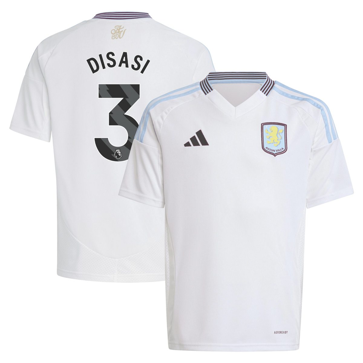 aston villa adidas away shirt 2024-25 – kids with disasi 3 printing Collection | Aston Villa Jerseys for True Fans