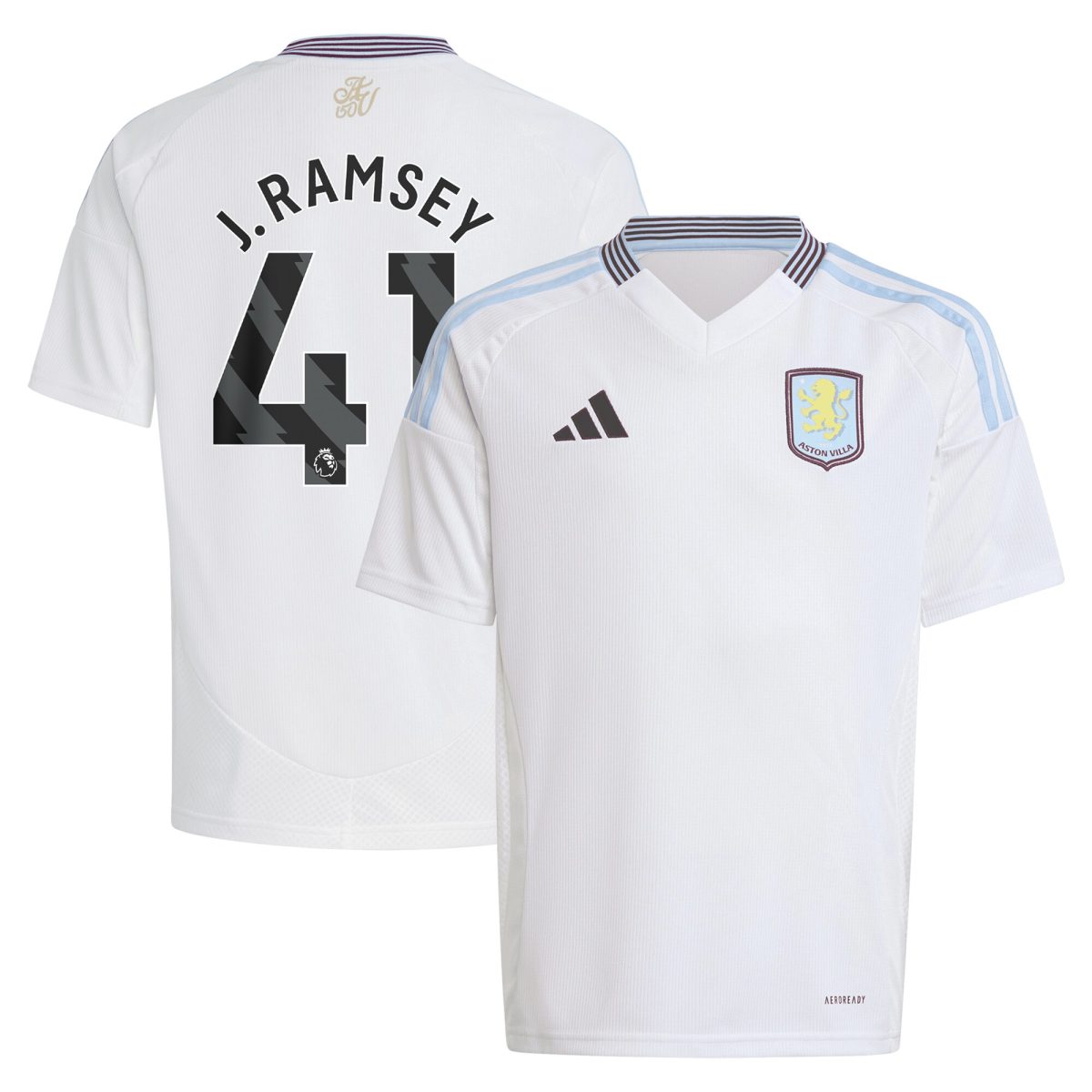 aston villa adidas away shirt 2024-25 – kids with j. ramsey 41 printing Collection | Aston Villa Jerseys for True Fans