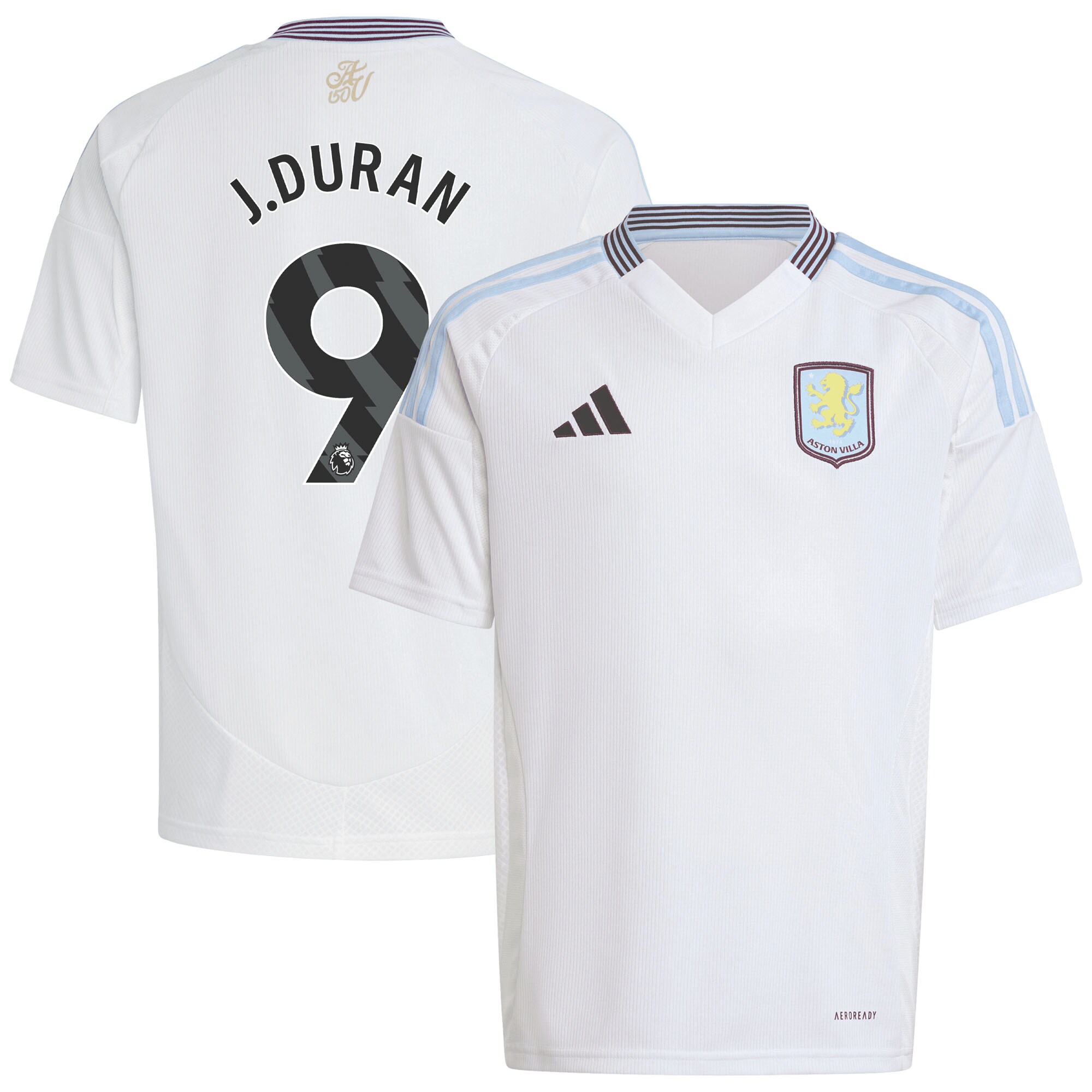 aston villa adidas away shirt 2024-25 – kids with j.duran 9 printing Collection | Aston Villa Jerseys for True Fans