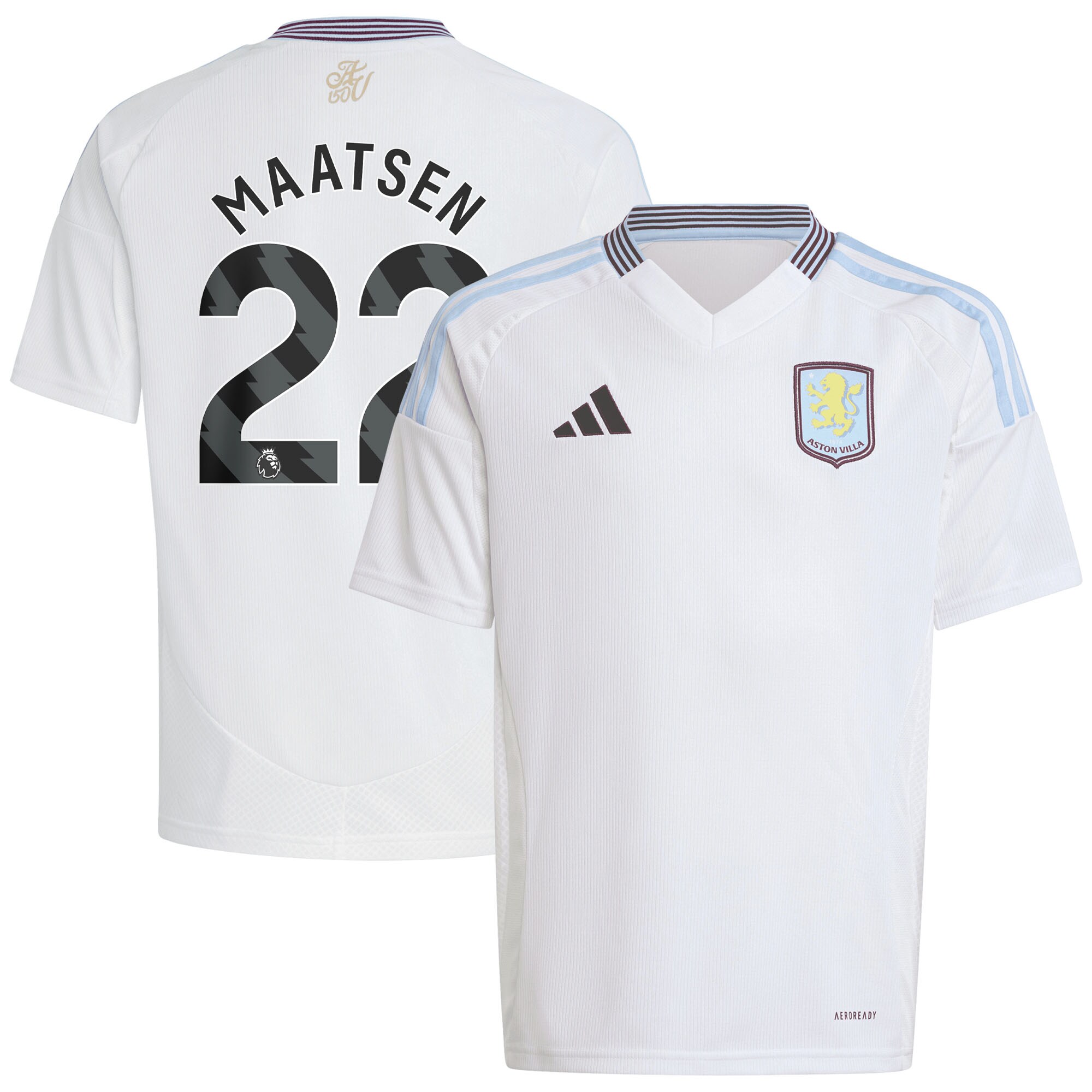 aston villa adidas away shirt 2024-25 – kids with maatsen 22 printing Collection | Aston Villa Jerseys for True Fans