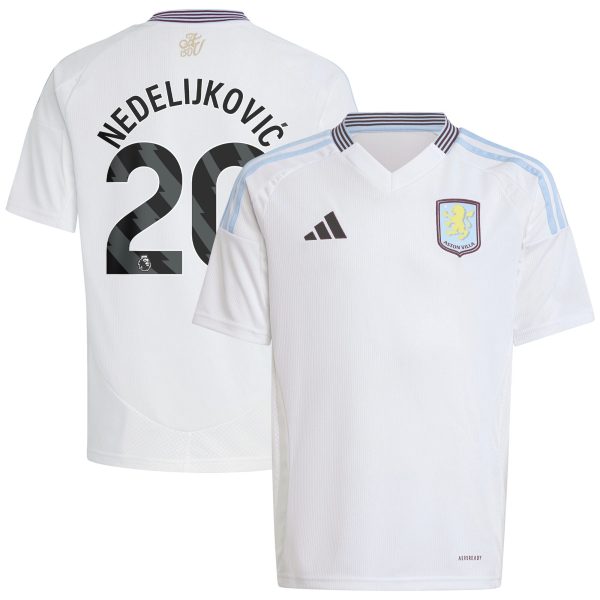 aston villa adidas away shirt 2024-25 – kids with nedeljković 20 printing Collection | Aston Villa Jerseys for True Fans