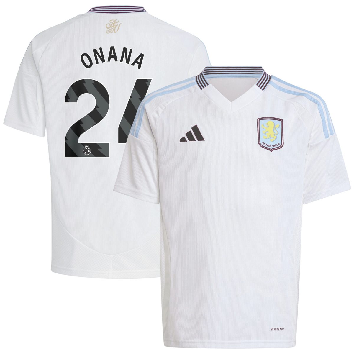 aston villa adidas away shirt 2024-25 – kids with onana 24 printing Collection | Aston Villa Jerseys for True Fans