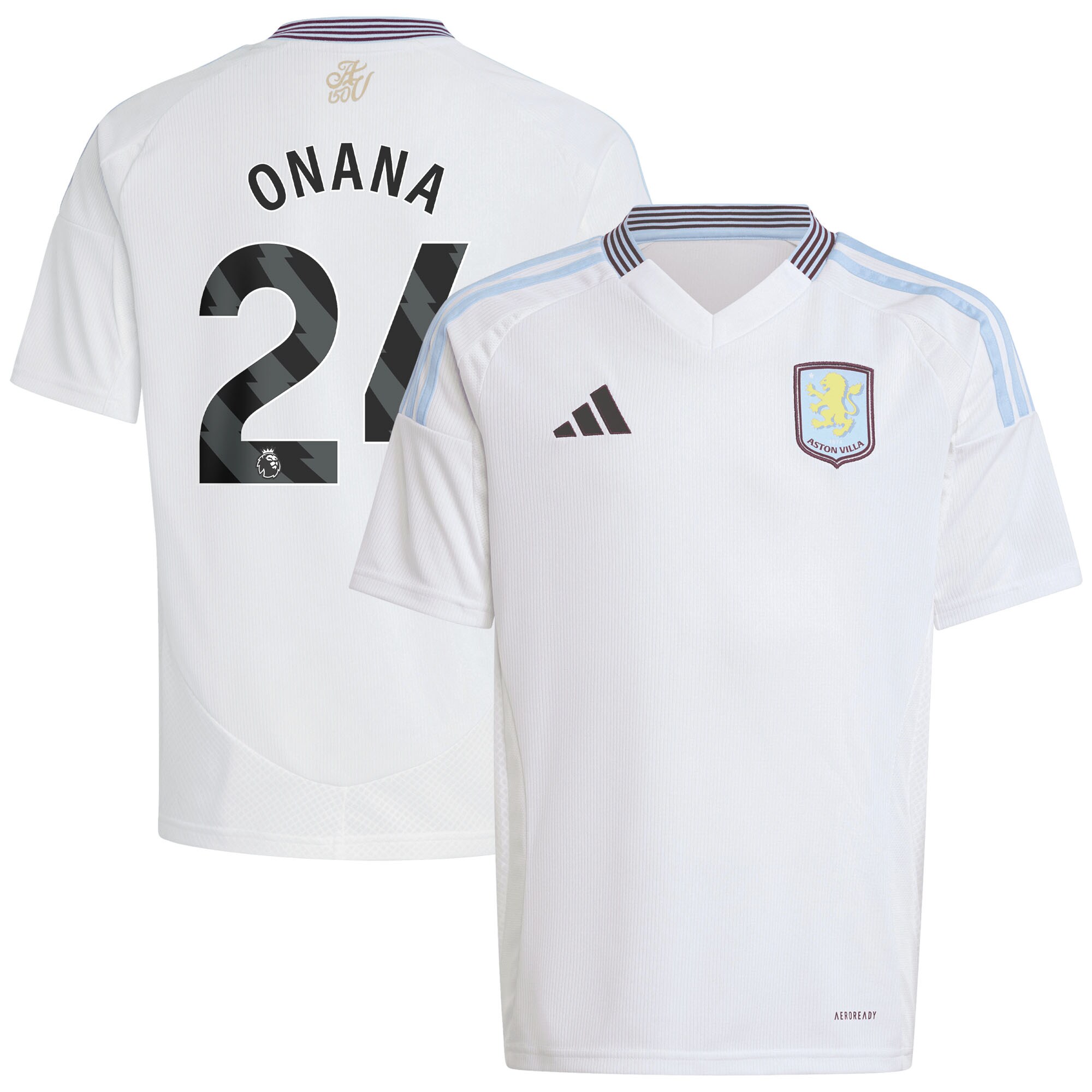 aston villa adidas away shirt 2024-25 – kids with onana 24 printing Collection | Aston Villa Jerseys for True Fans