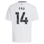 aston villa adidas away shirt 2024-25 – kids with pau 14 printing Collection | Aston Villa Jerseys for True Fans