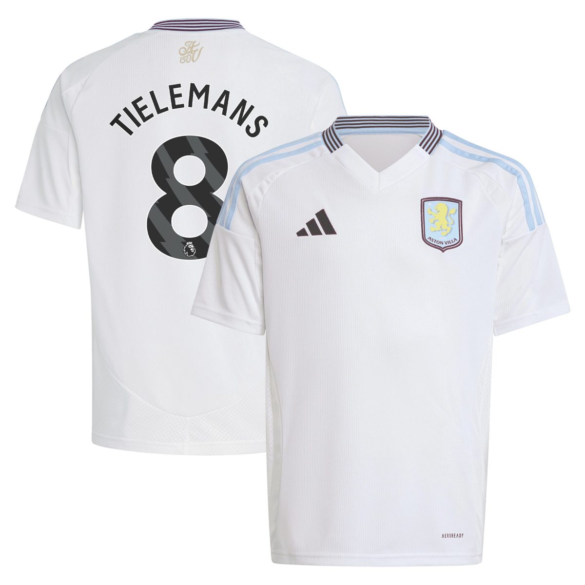 aston villa adidas away shirt 2024-25 – kids with tielemans 8 printing Collection | Aston Villa Jerseys for True Fans