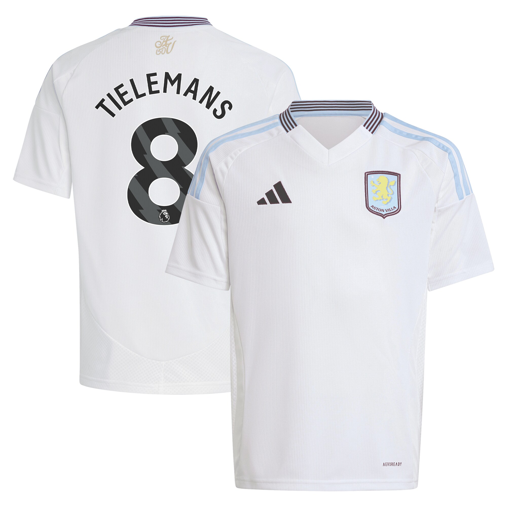 aston villa adidas away shirt 2024-25 – kids with tielemans 8 printing Collection | Aston Villa Jerseys for True Fans