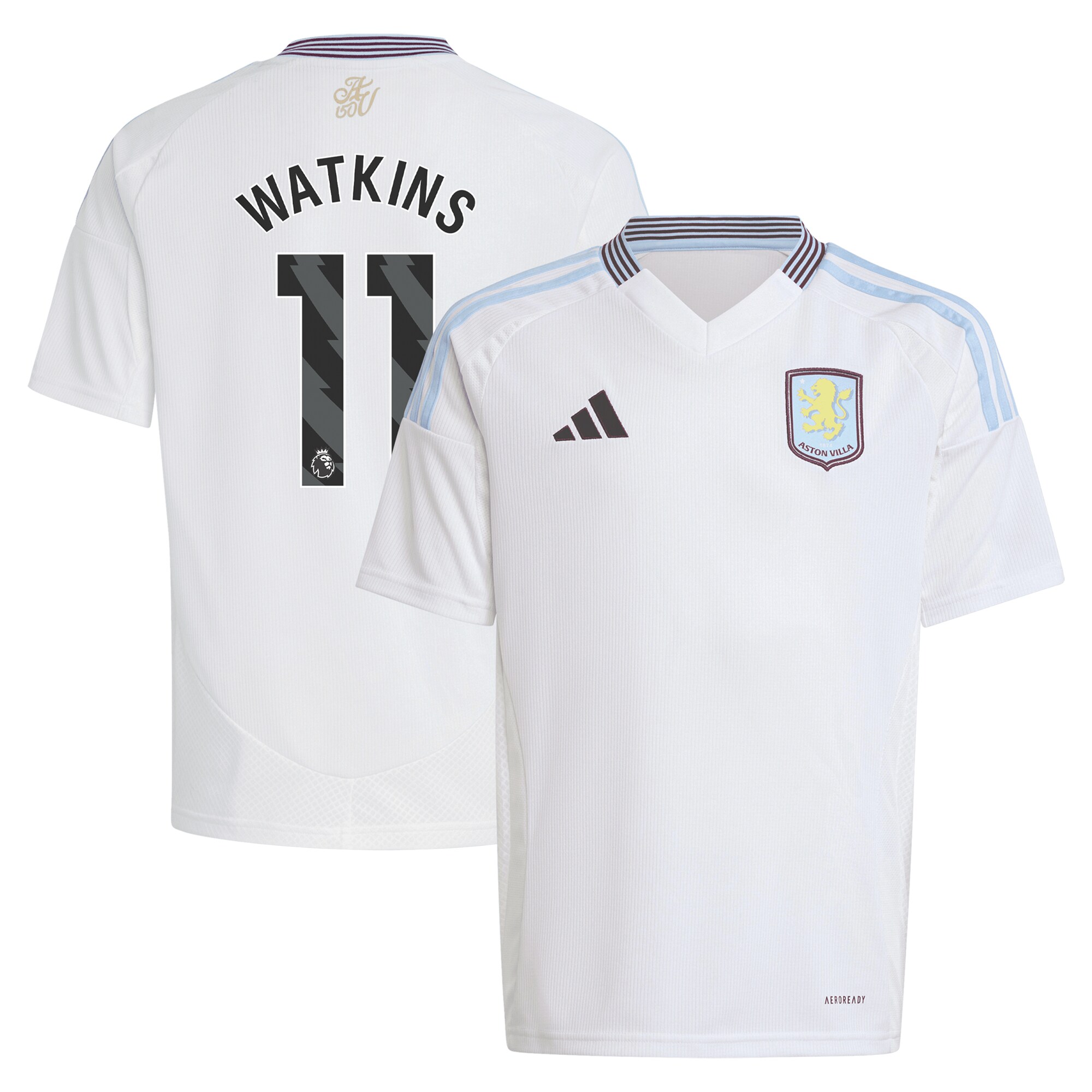 aston villa adidas away shirt 2024-25 – kids with watkins 11 printing Collection | Aston Villa Jerseys for True Fans