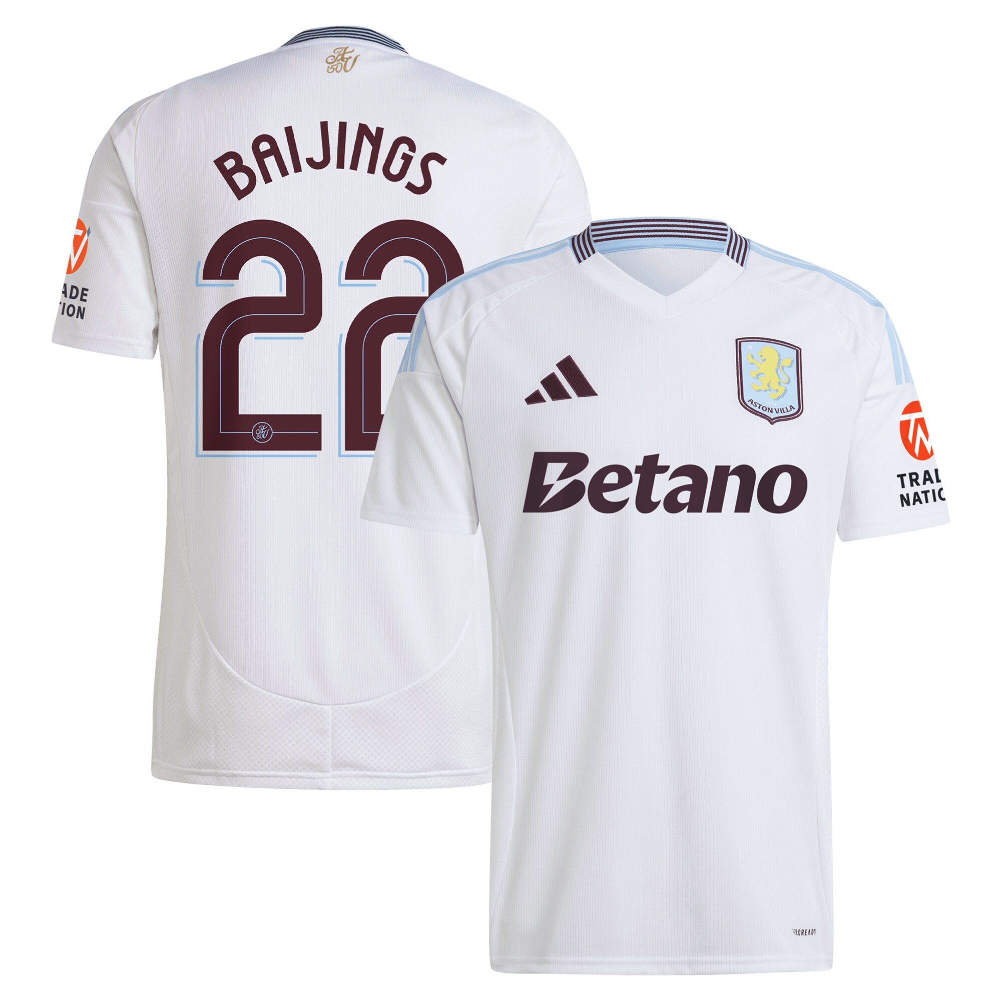 aston villa adidas away shirt 2024-25 with baijings 22 cup printing Collection | Aston Villa Jerseys for True Fans