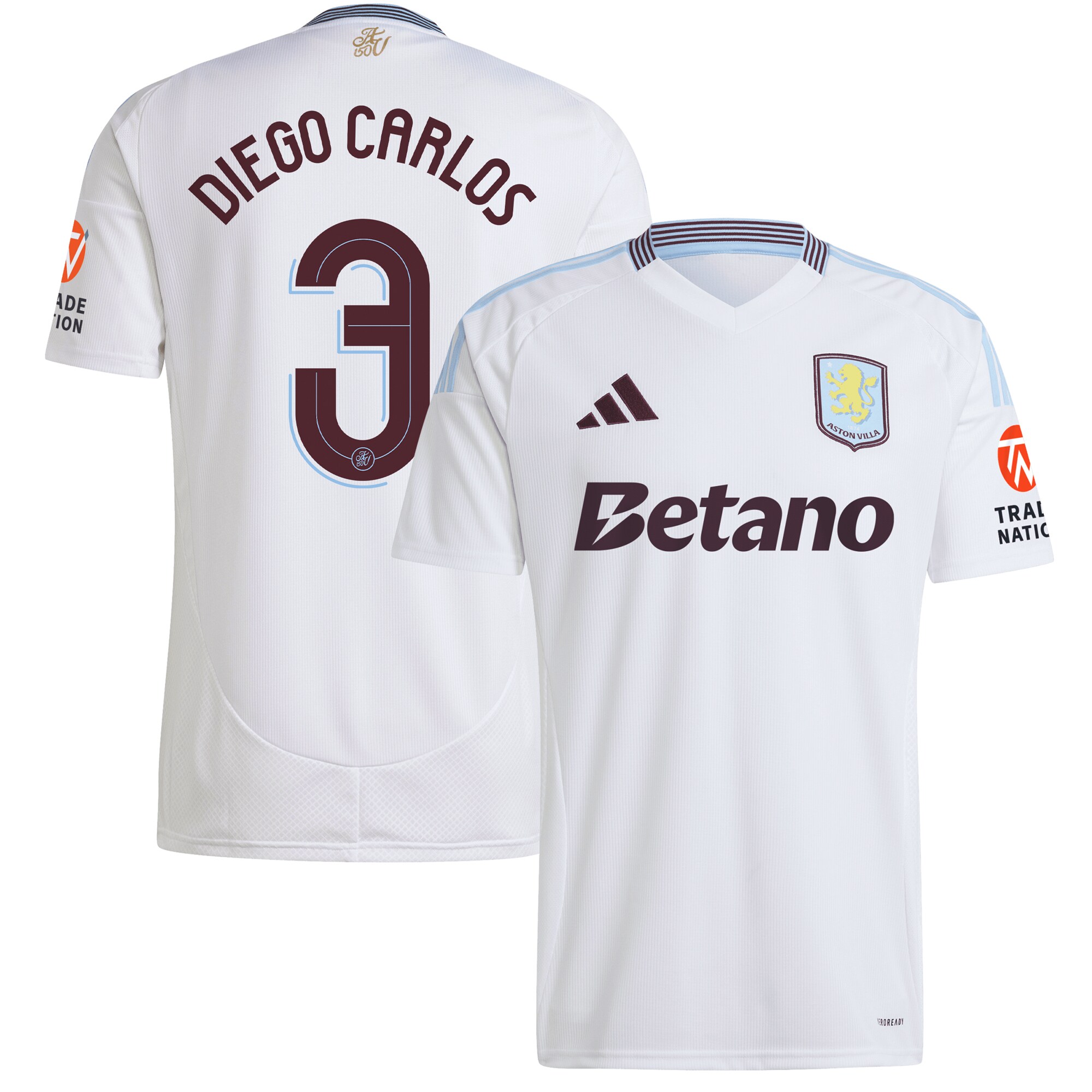 aston villa adidas away shirt 2024-25 with diego carlos 3 cup printing Collection | Aston Villa Jerseys for True Fans