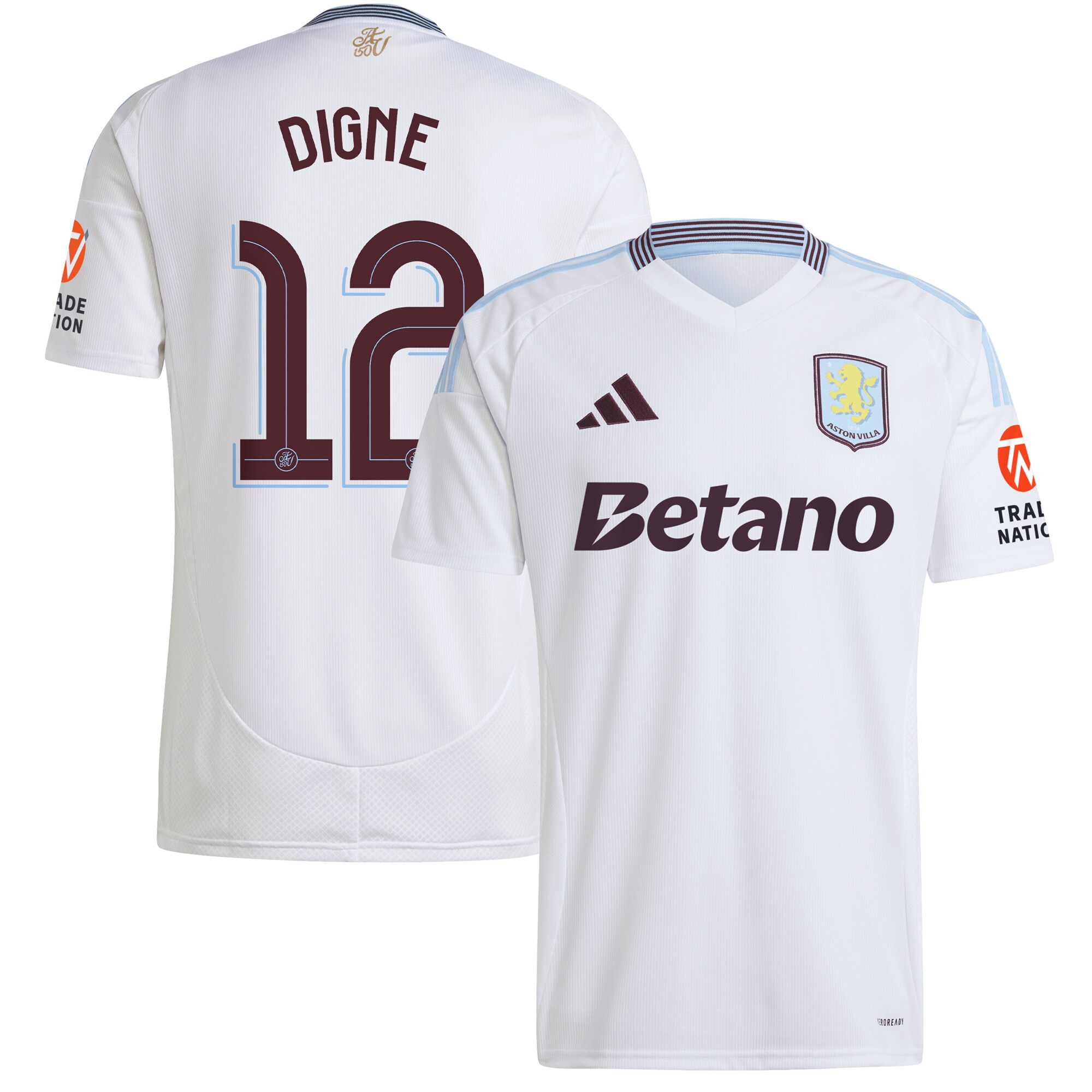 aston villa adidas away shirt 2024-25 with digne 12 cup printing Collection | Aston Villa Jerseys for True Fans