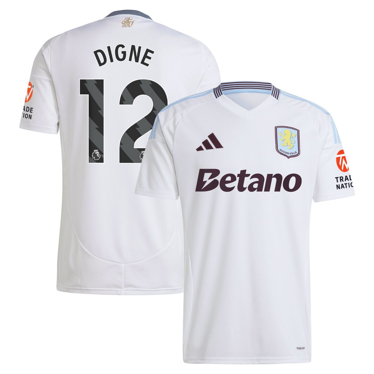 aston villa adidas away shirt 2024-25 with digne 12 printing Collection | Aston Villa Jerseys for True Fans