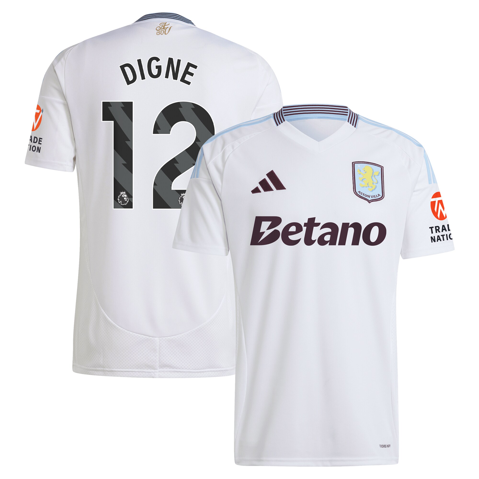 aston villa adidas away shirt 2024-25 with digne 12 printing Collection | Aston Villa Jerseys for True Fans