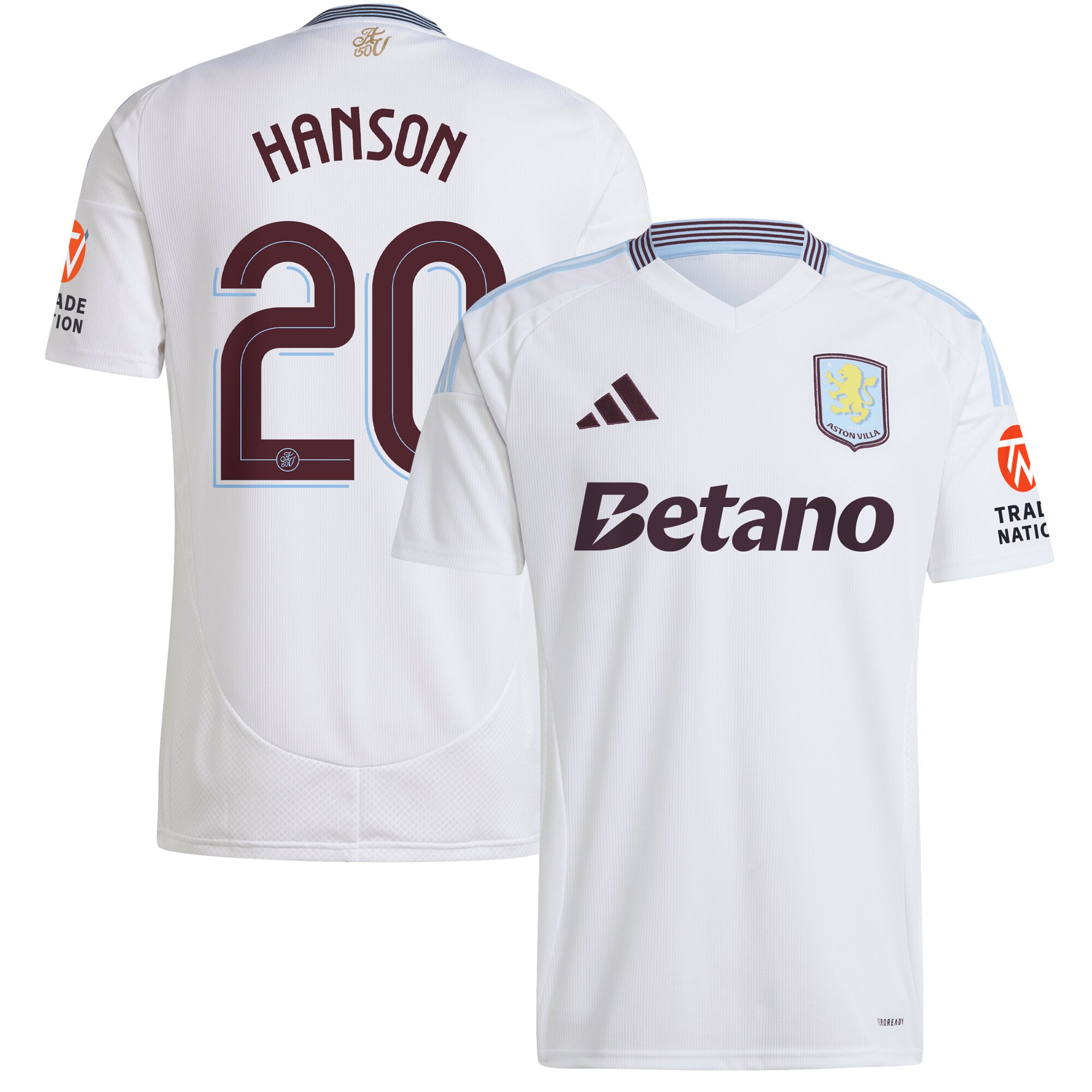 aston villa adidas away shirt 2024-25 with hanson 20 cup printing Collection | Aston Villa Jerseys for True Fans