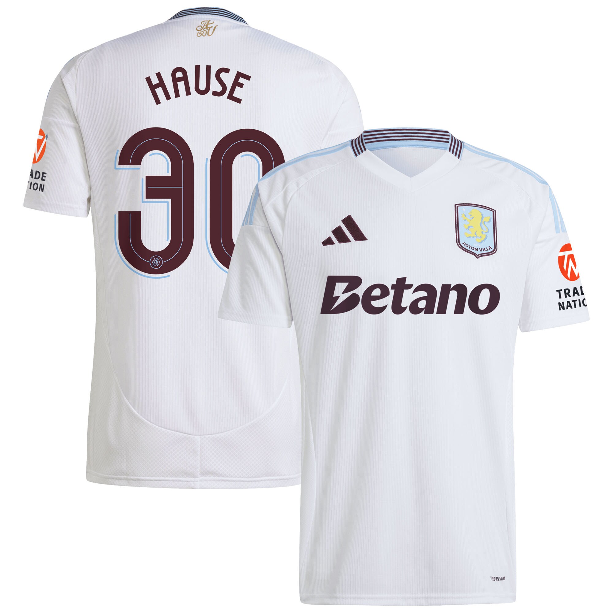 aston villa adidas away shirt 2024-25 with hause 30 cup printing Collection | Aston Villa Jerseys for True Fans