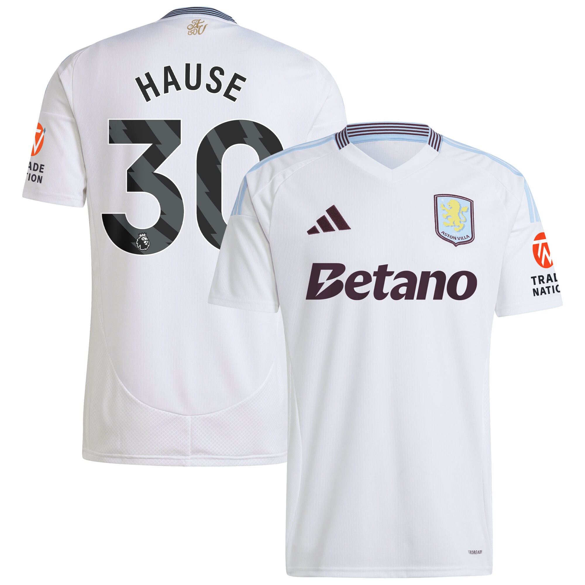 aston villa adidas away shirt 2024-25 with hause 30 printing Collection | Aston Villa Jerseys for True Fans