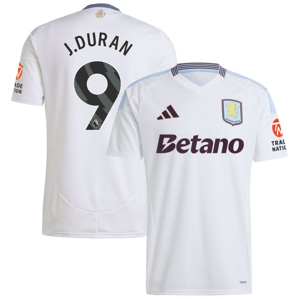 aston villa adidas away shirt 2024-25 with j.duran 9 printing Collection | Aston Villa Jerseys for True Fans